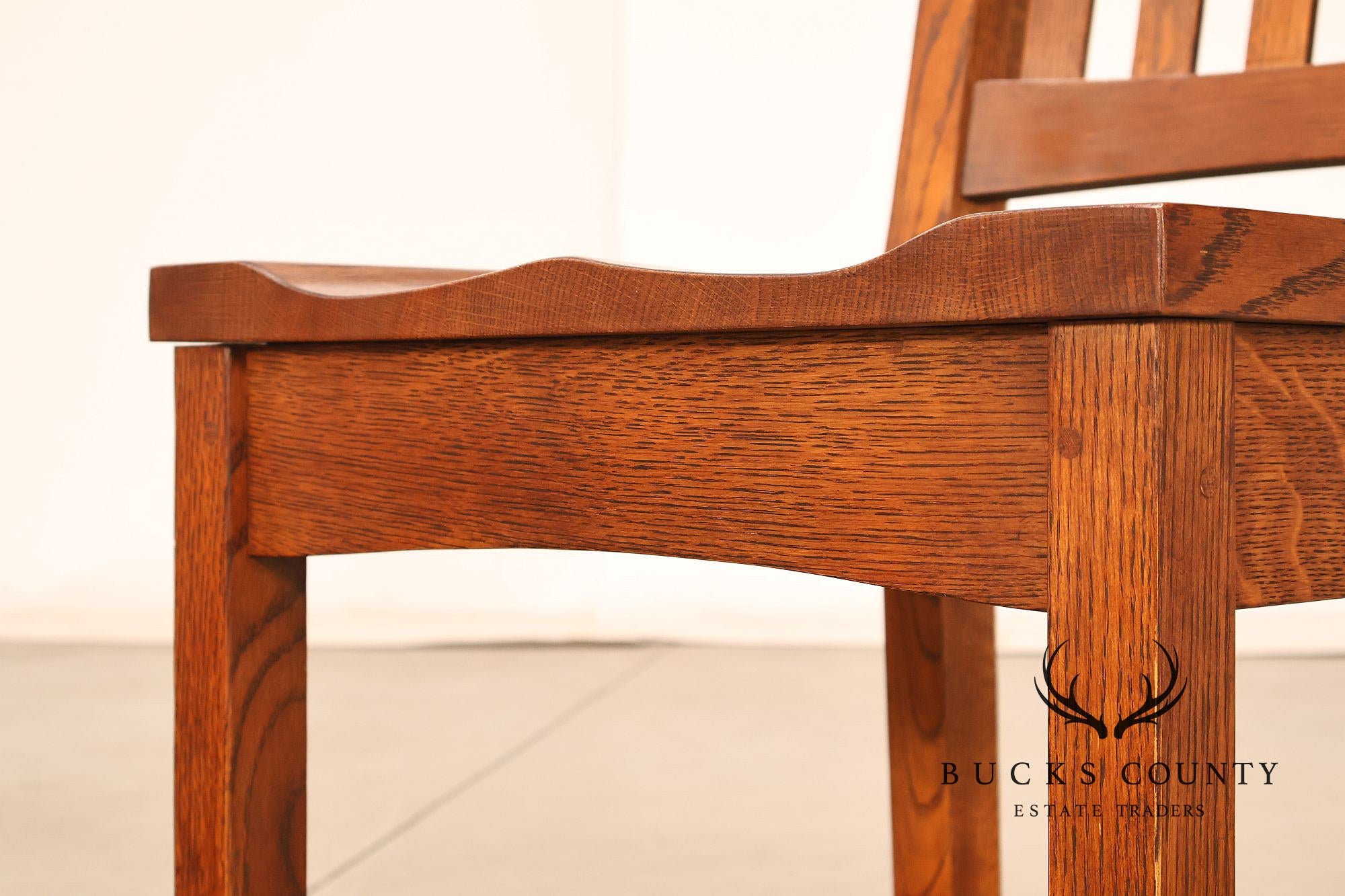 Stickley Mission Collection Set of Six Cottage Oak Dining Chairs