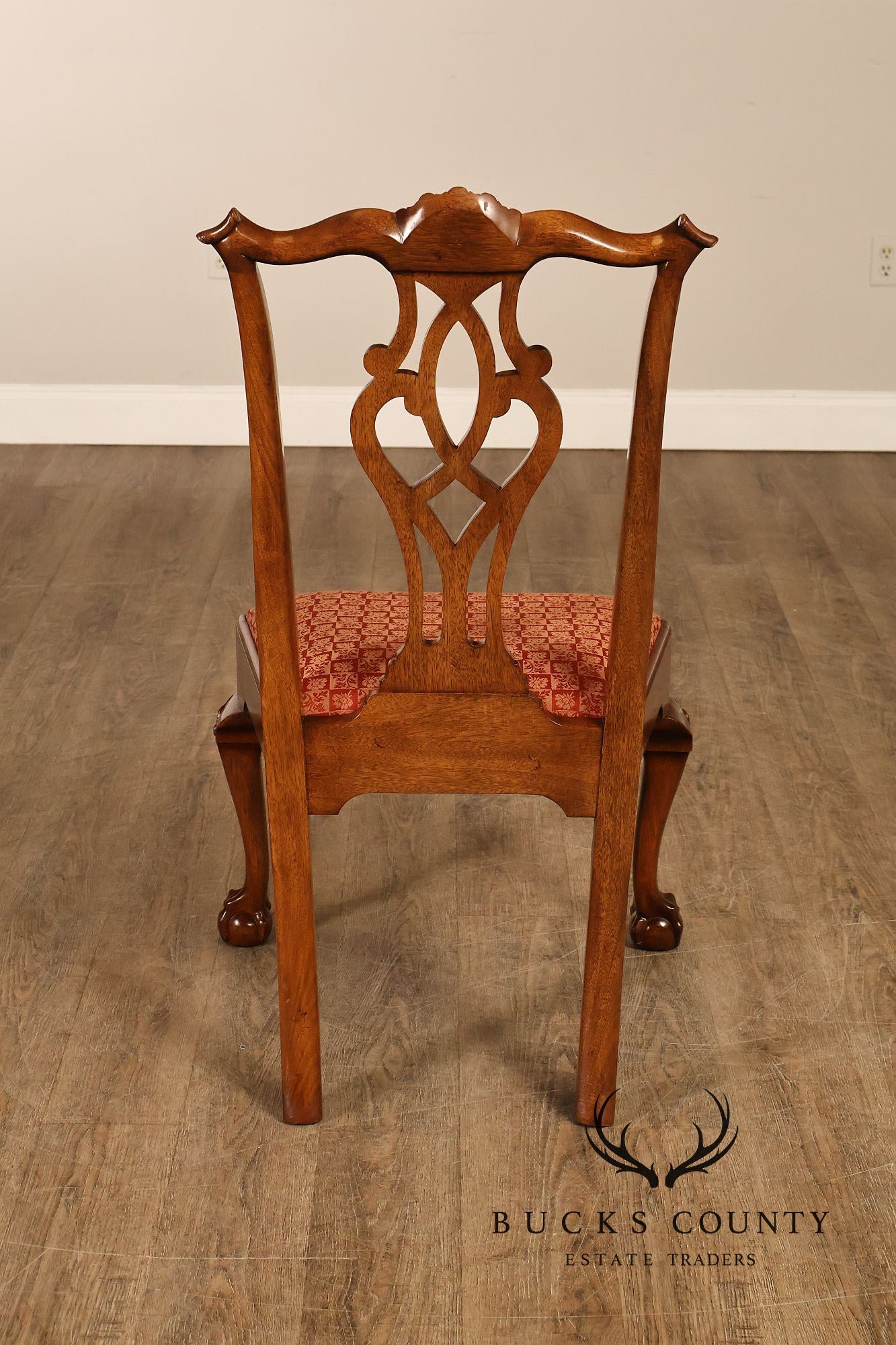 Stickley Chippendale Style Set of Four Mahogany Dining Chairs