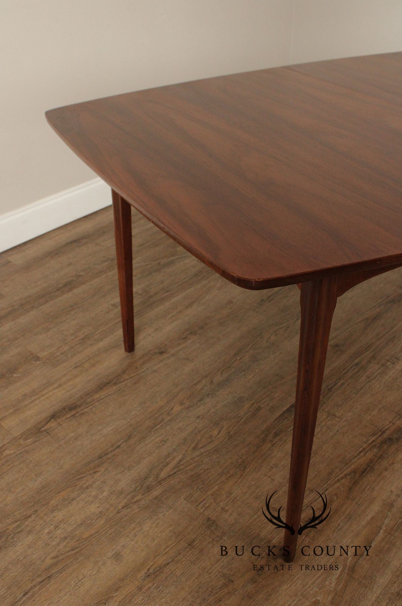 Kent Coffey Perspecta Mid Century Modern Walnut Extendable Dining Table