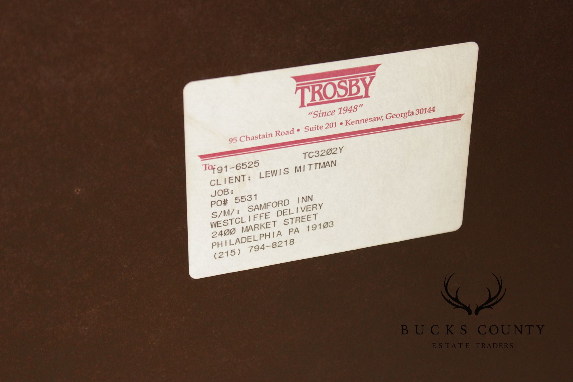 Trosby Furniture English Mahogany Armoire Cabinet