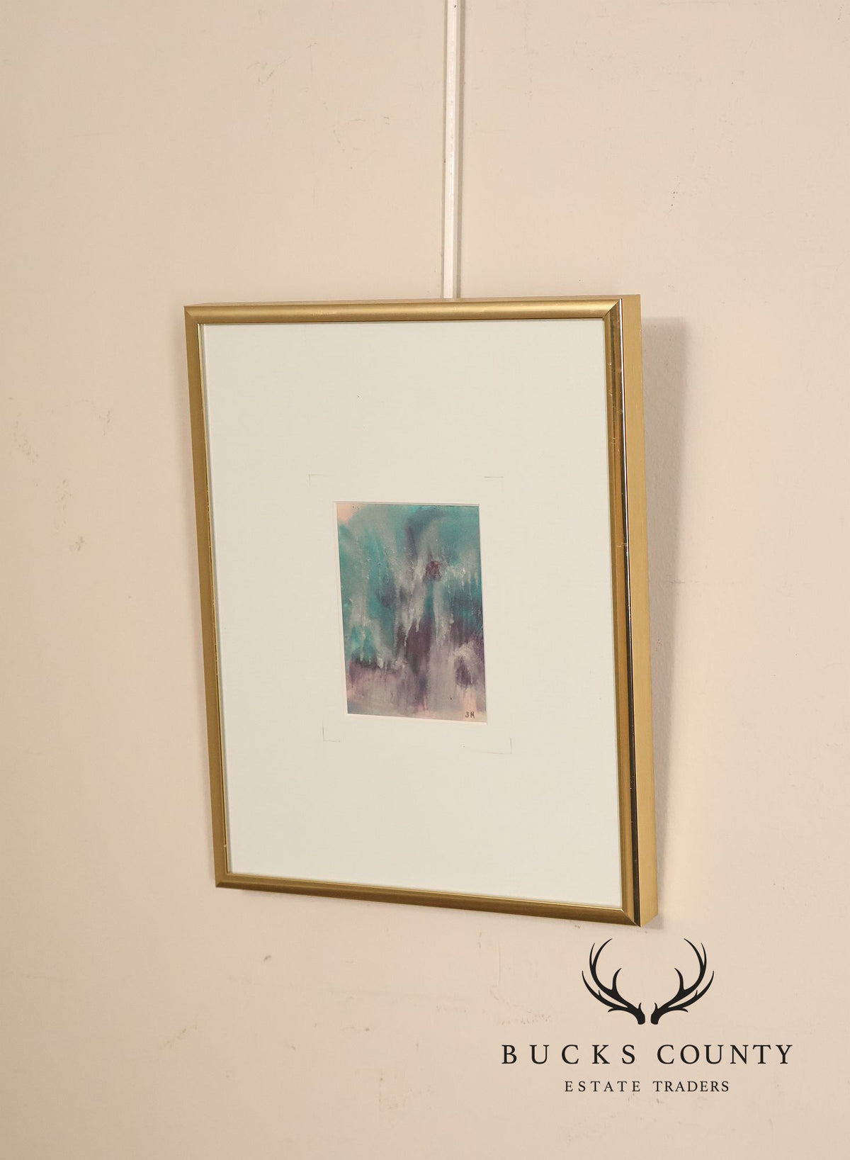 Suzanne Marinell Pair of Melted Wax Abstract Paintings
