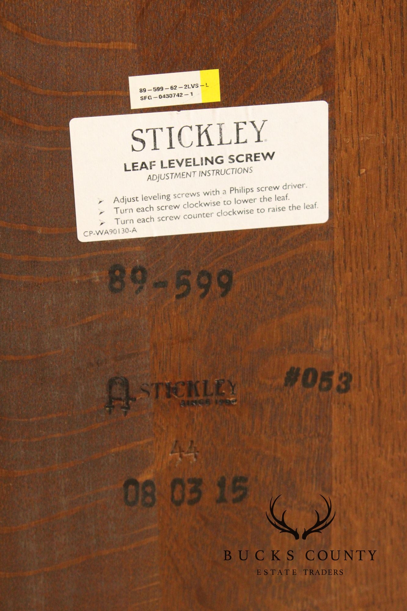 Stickley Mission Collection Oak Keyhole Trestle Dining Table