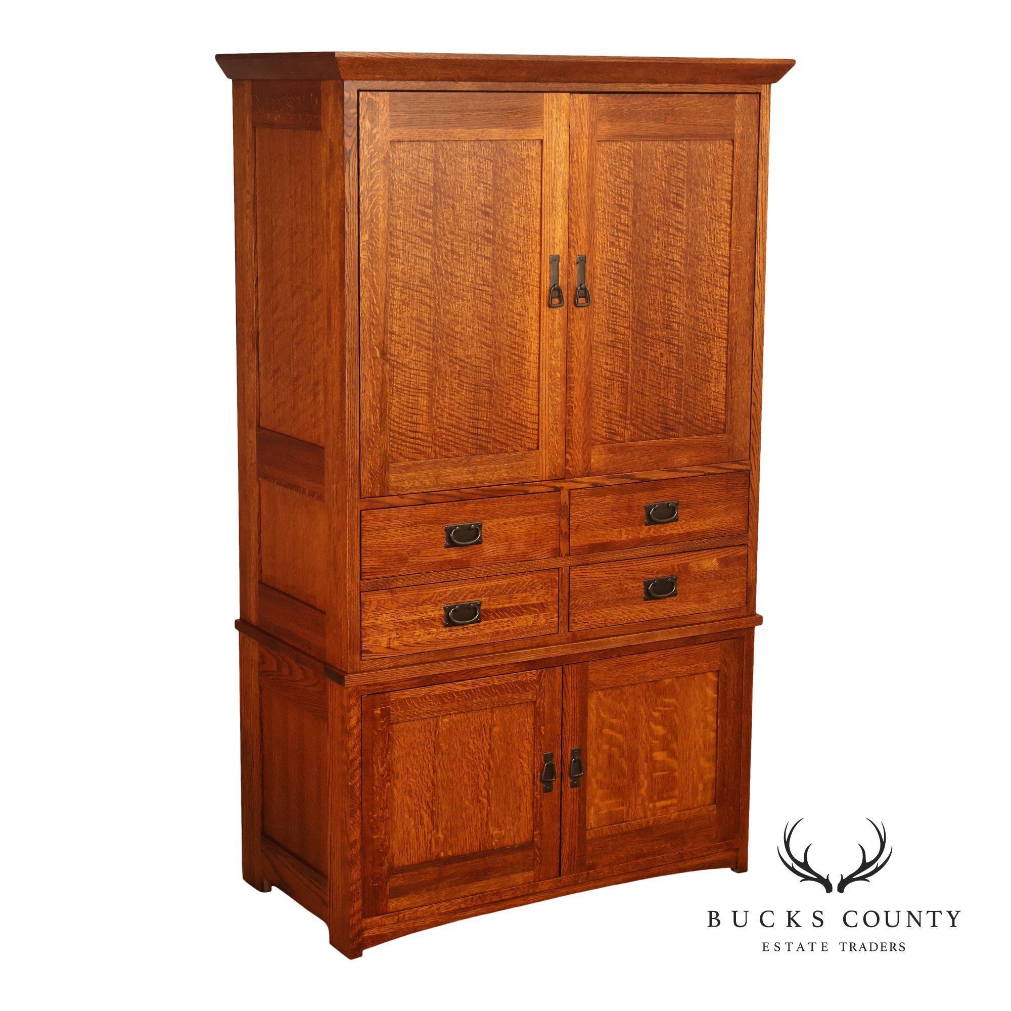 Michaels For Restoration Hardware Arts & Crafts Mission Oak Entertainment Armoire