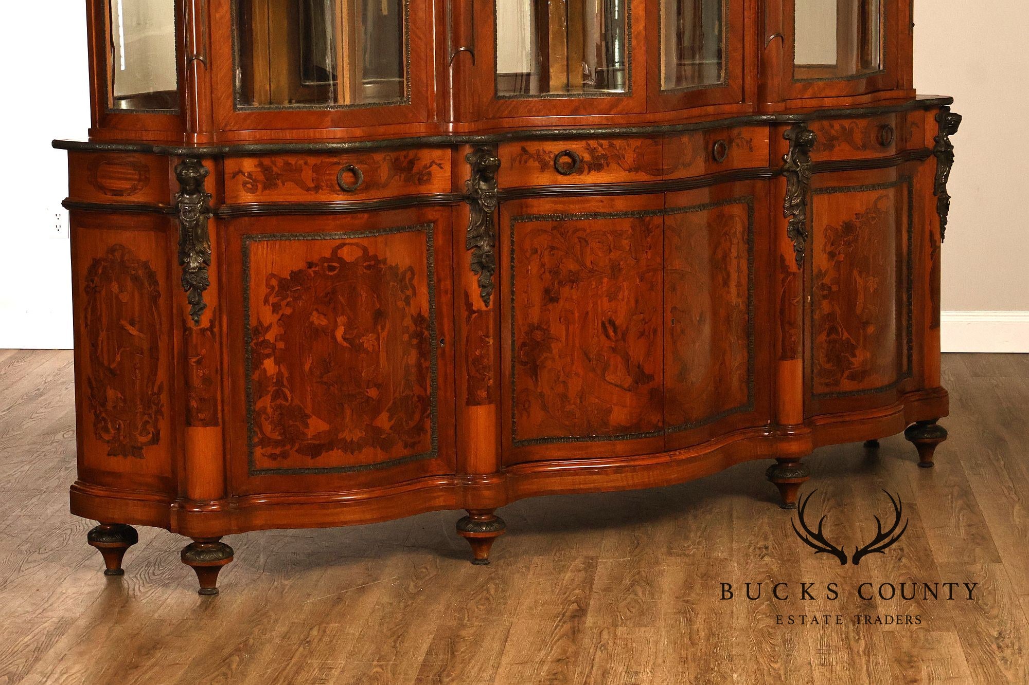 Italian Rococo RevivalLarge China Display China Cabinet