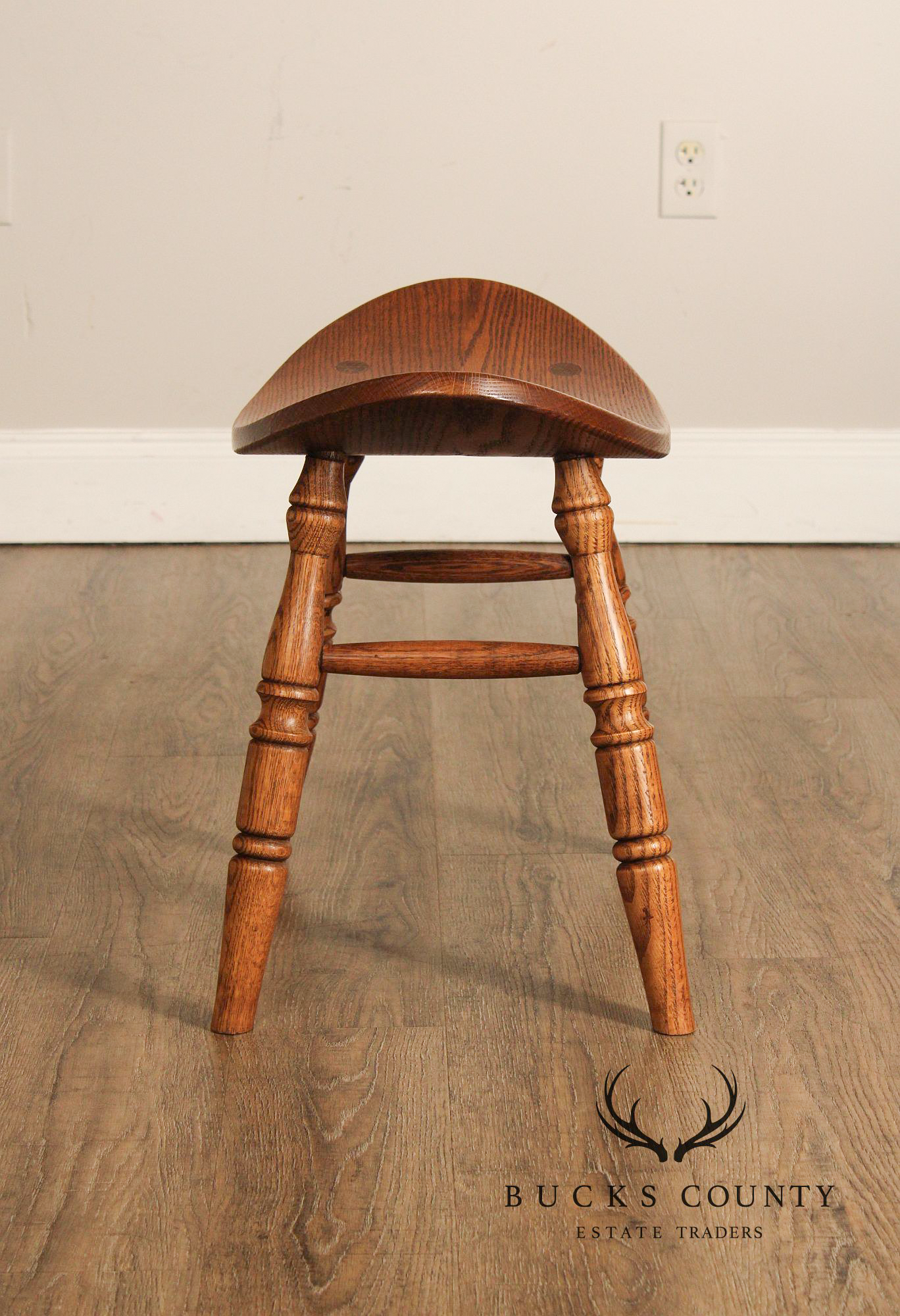 Quality Oak Saddle Seat Stool