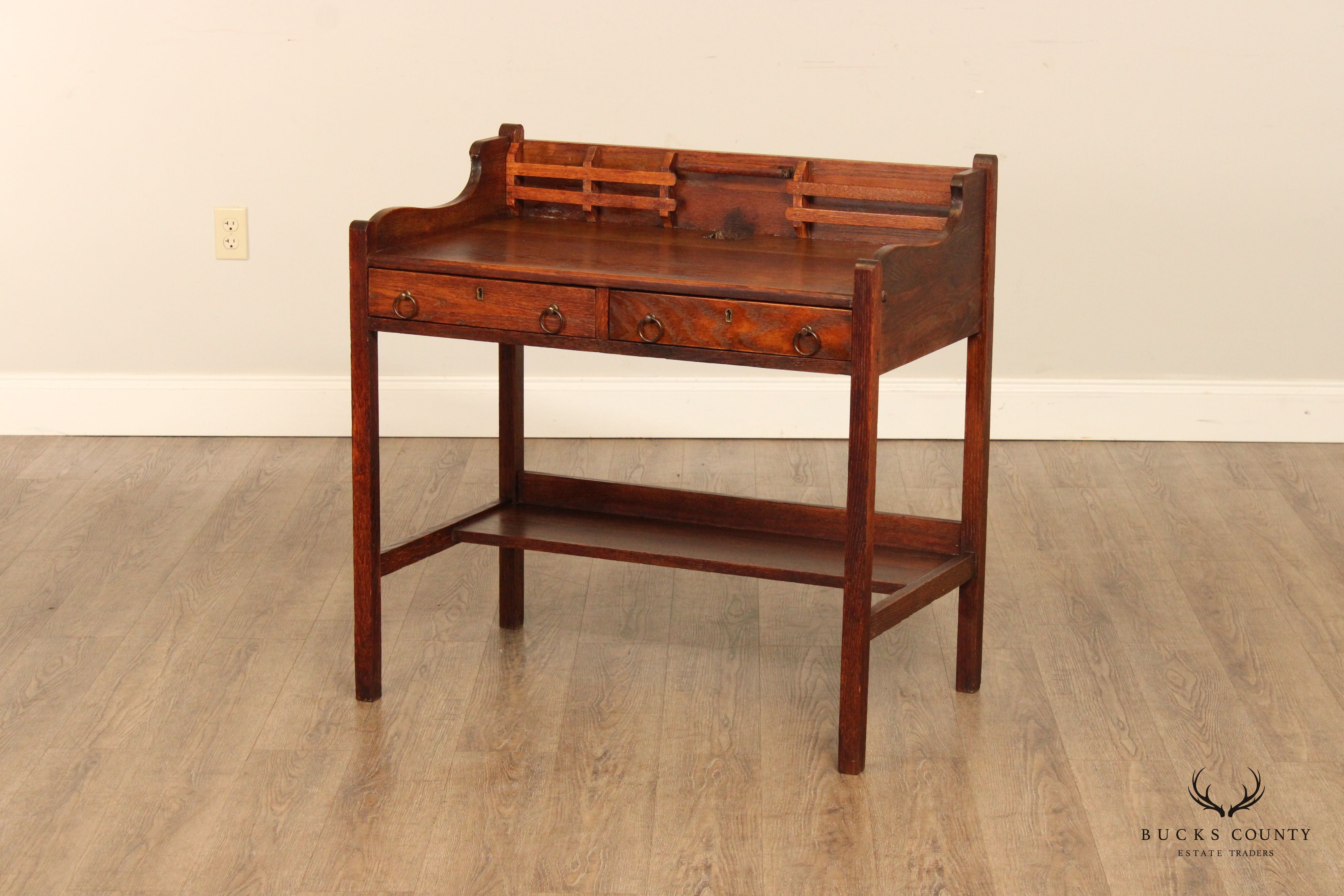 Antique Mission Oak Writing Desk