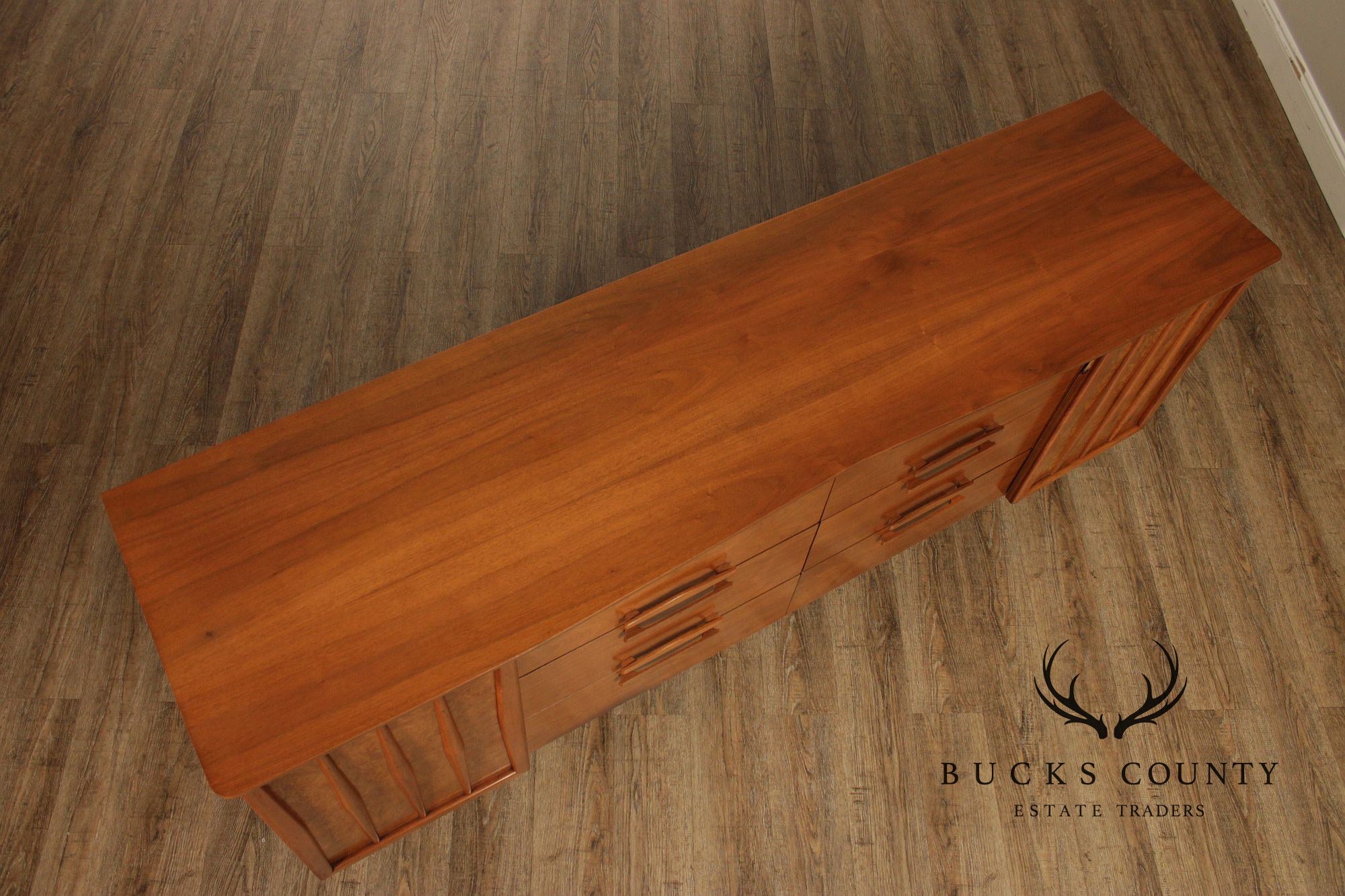 Mid Century Modern Walnut Long Dresser