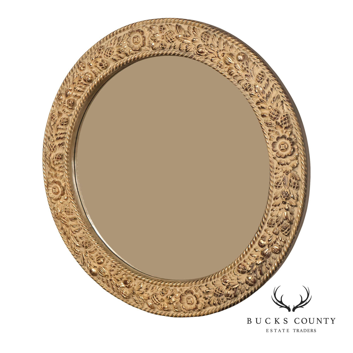 The Bombay Company 'Chardonnay' Round Carved Wall Mirror