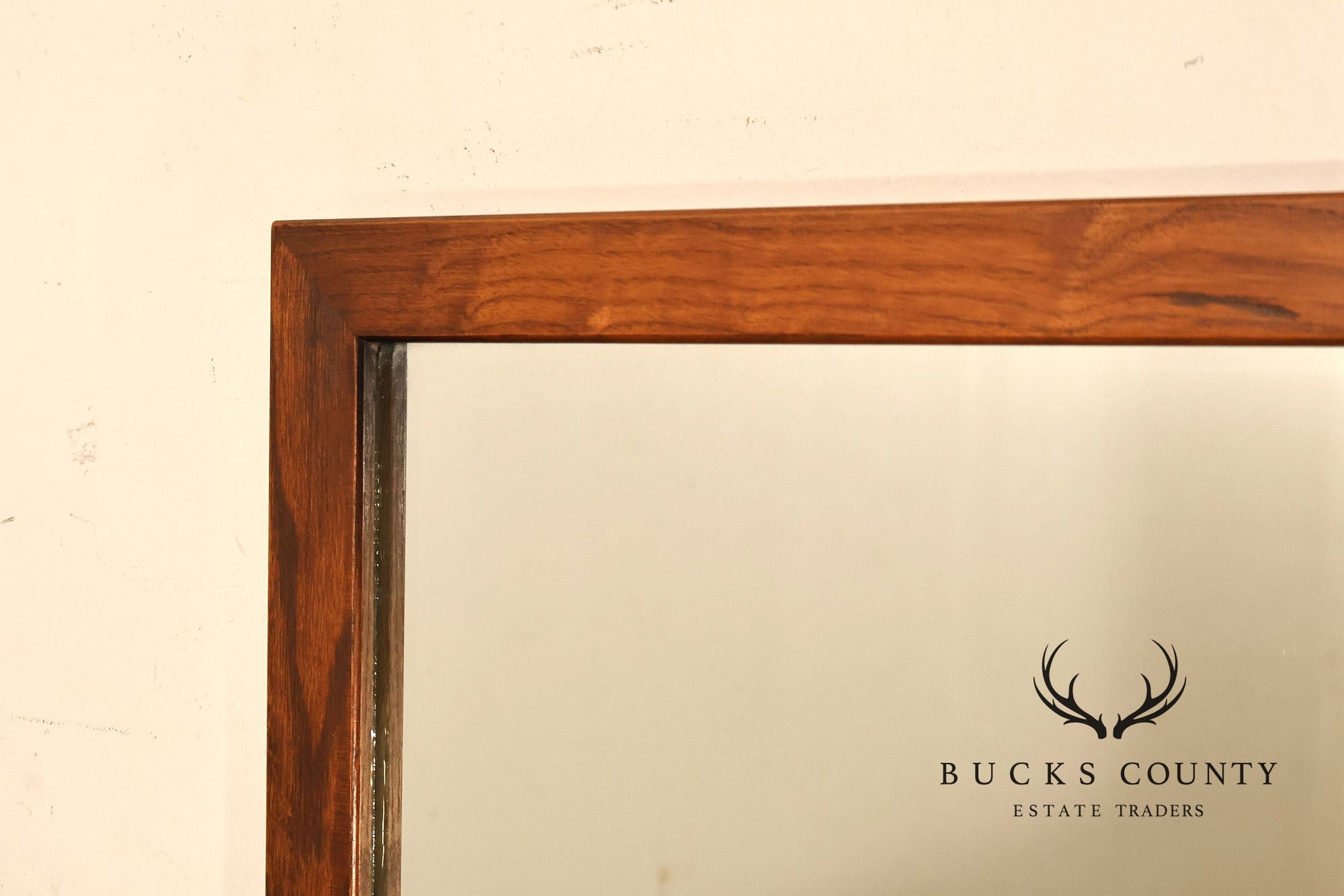 Carolina Mirror Co. Mid Century Modern Walnut Frame Mirror