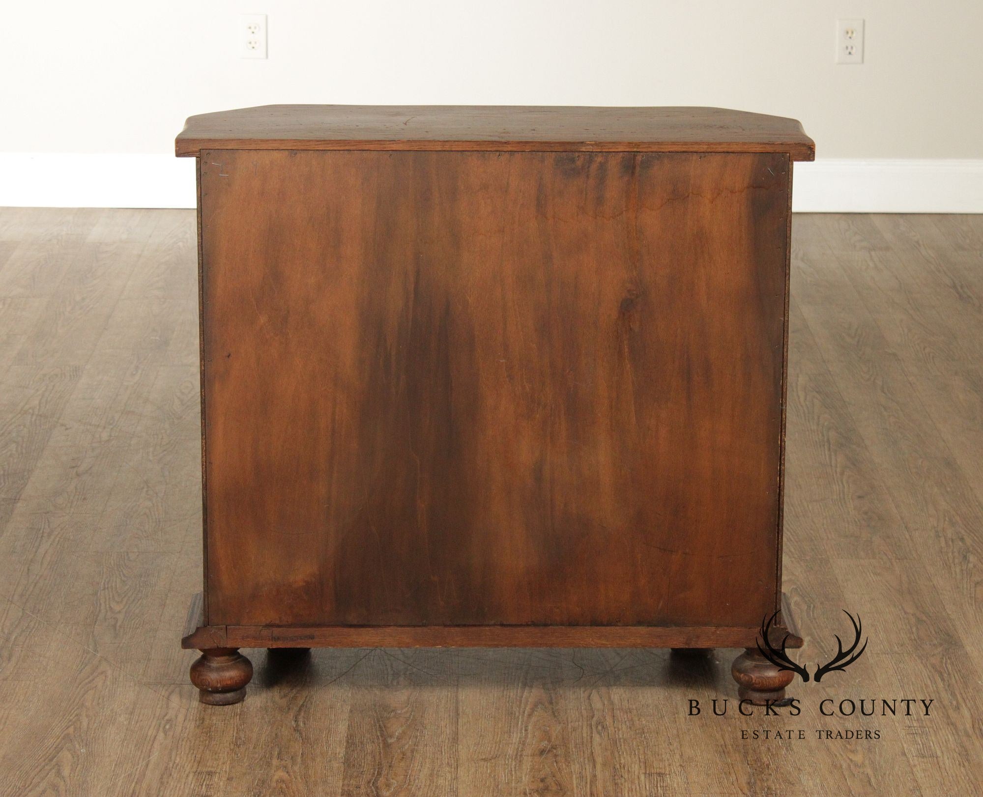 Rustic European Style Oak Console Cabinet