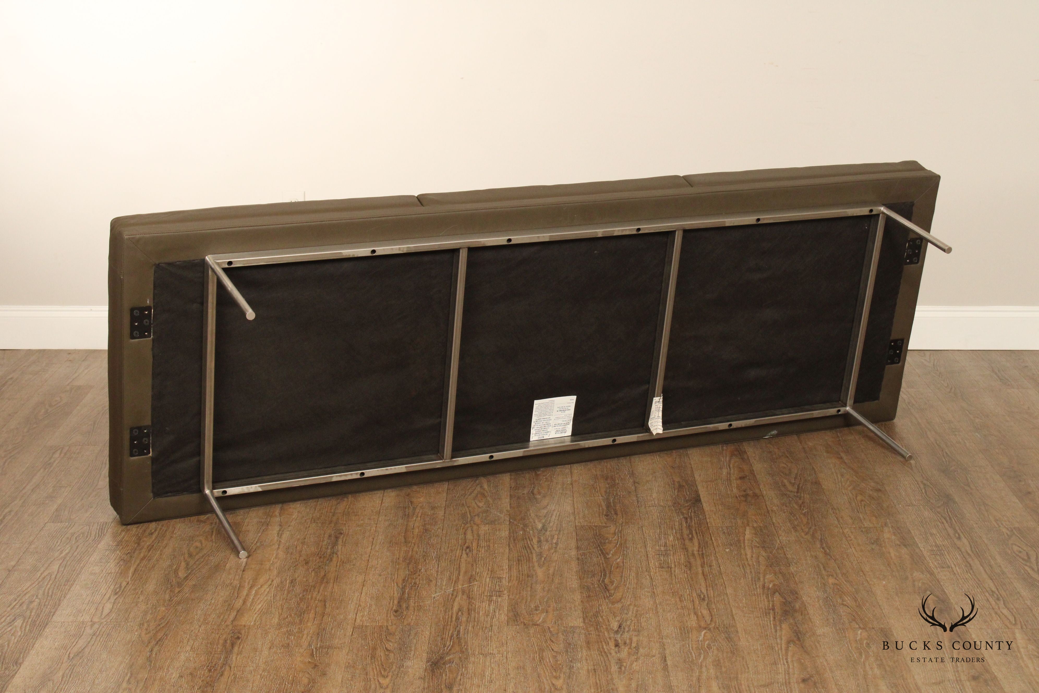 Geiger International Quilted Leather Museum Tuxedo Bench