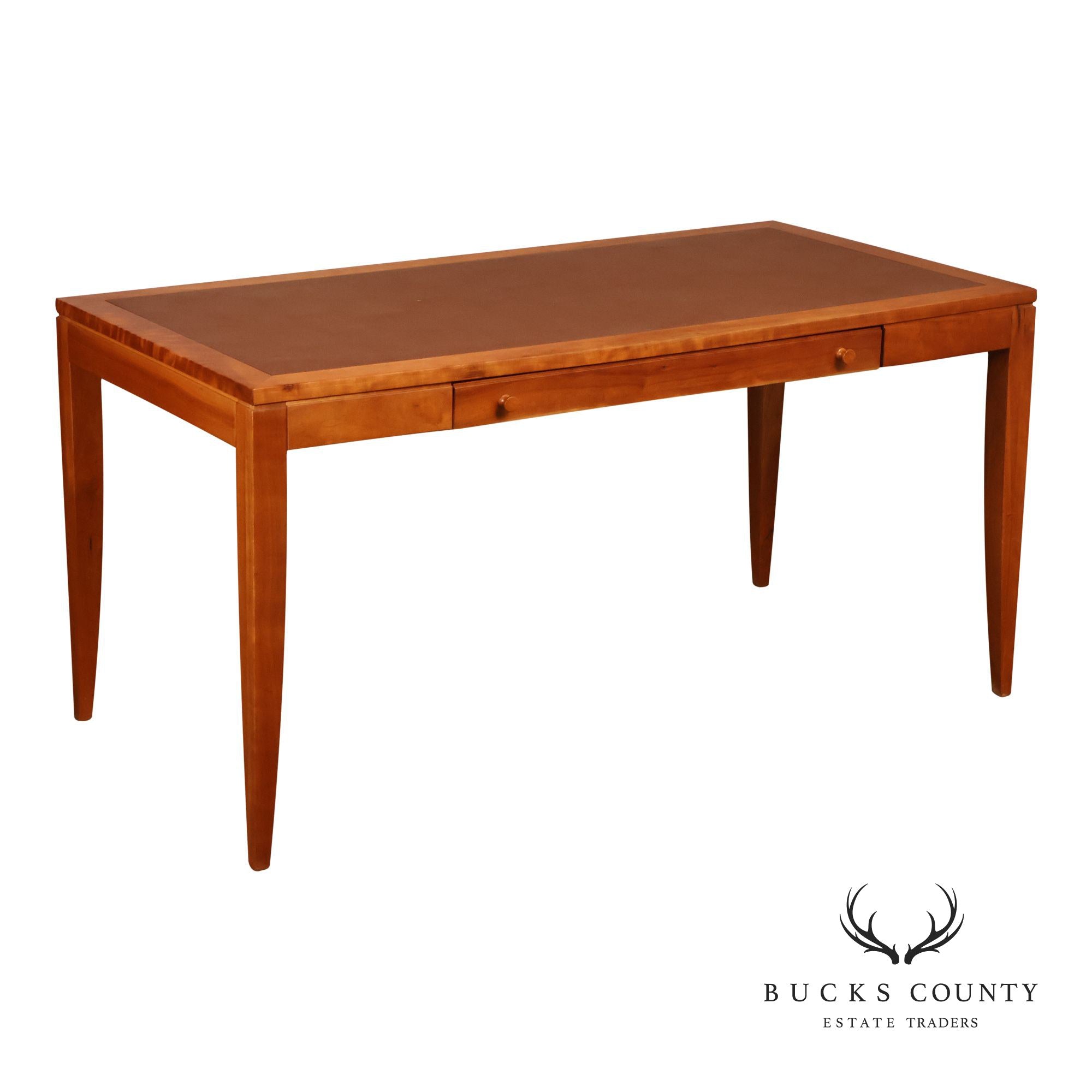 Copeland Furniture Leather Top Cherry Writing Desk