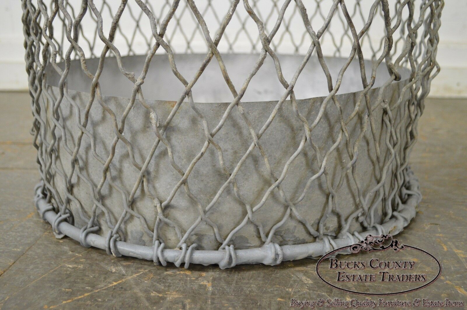 1920s Galvanized Iron Trash Can from NYC Central Park