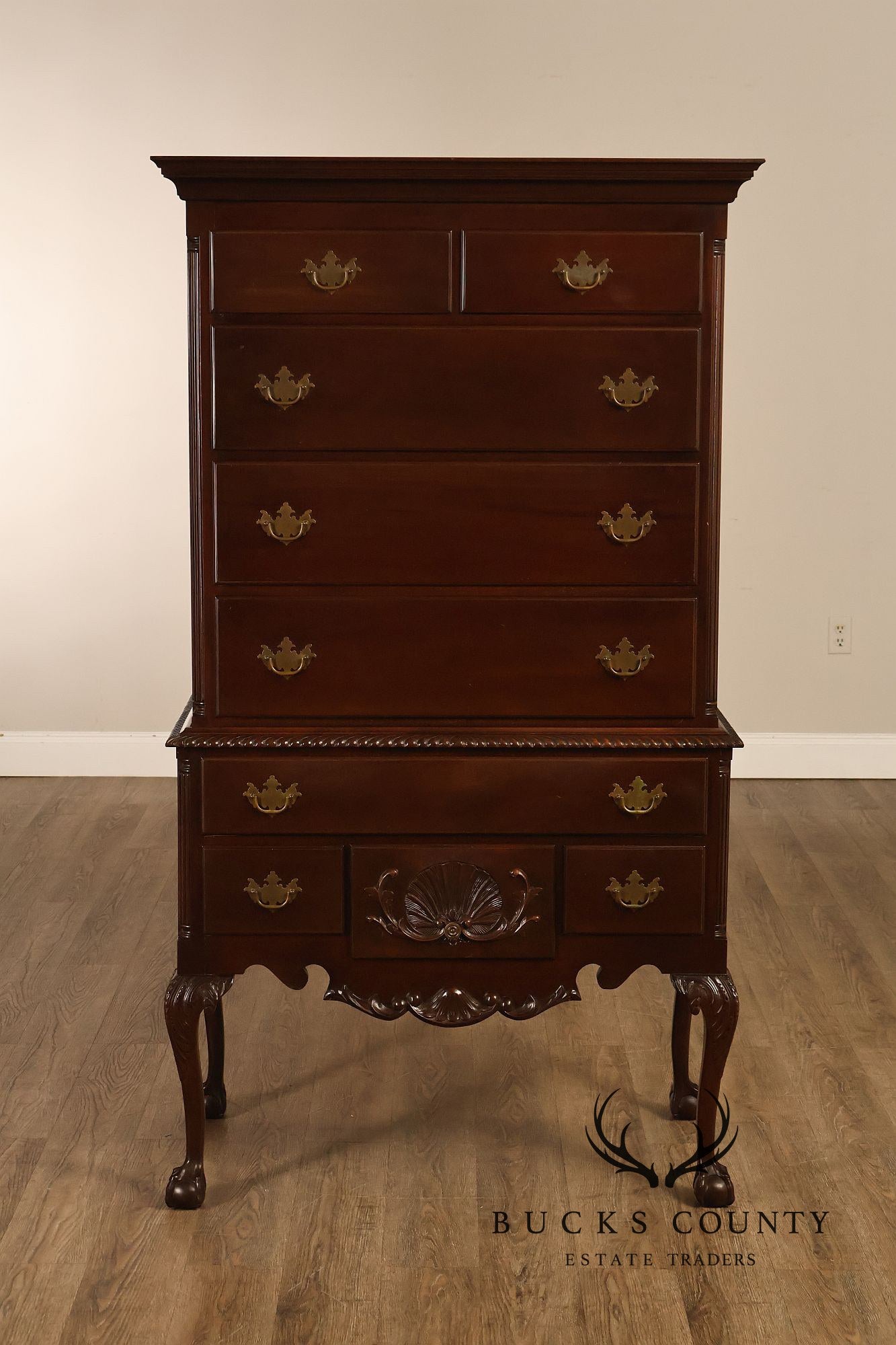 H. Feldenkreis Chippendale Style Mahogany Highboy