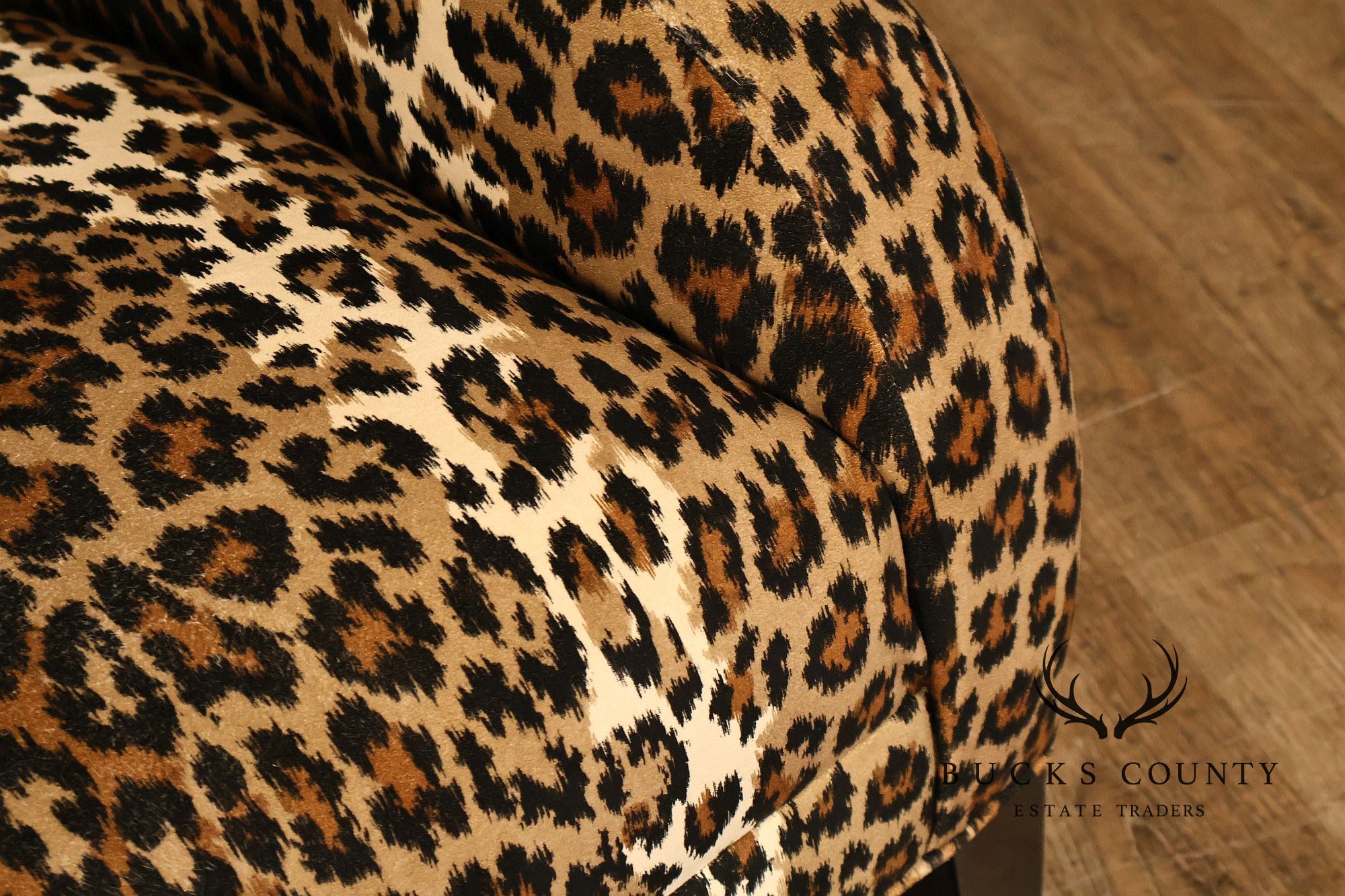 Art Deco Style Leopard Print Armchair