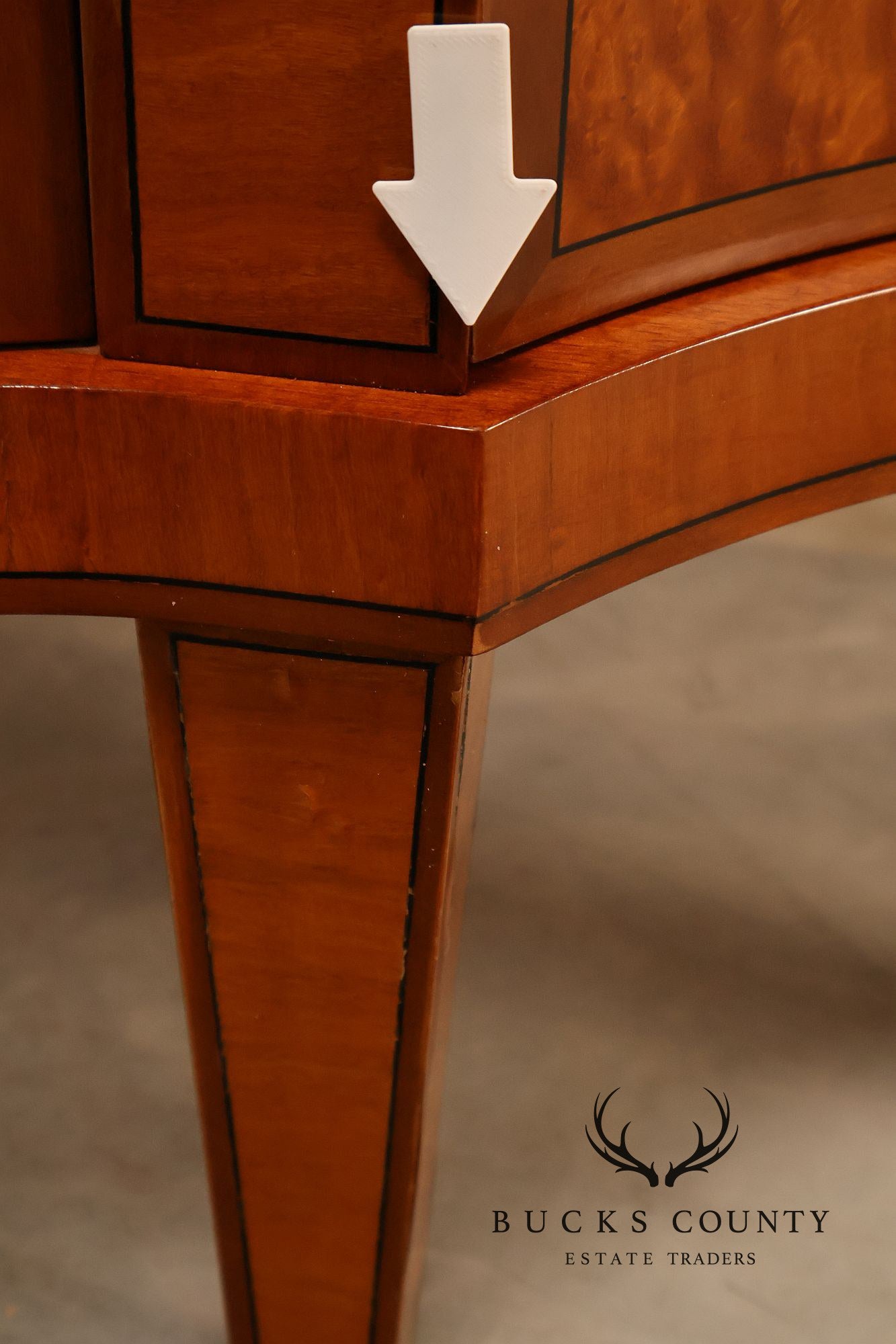 Italian Marquetry Inlaid Burl Wood Credenza Sideboard Server