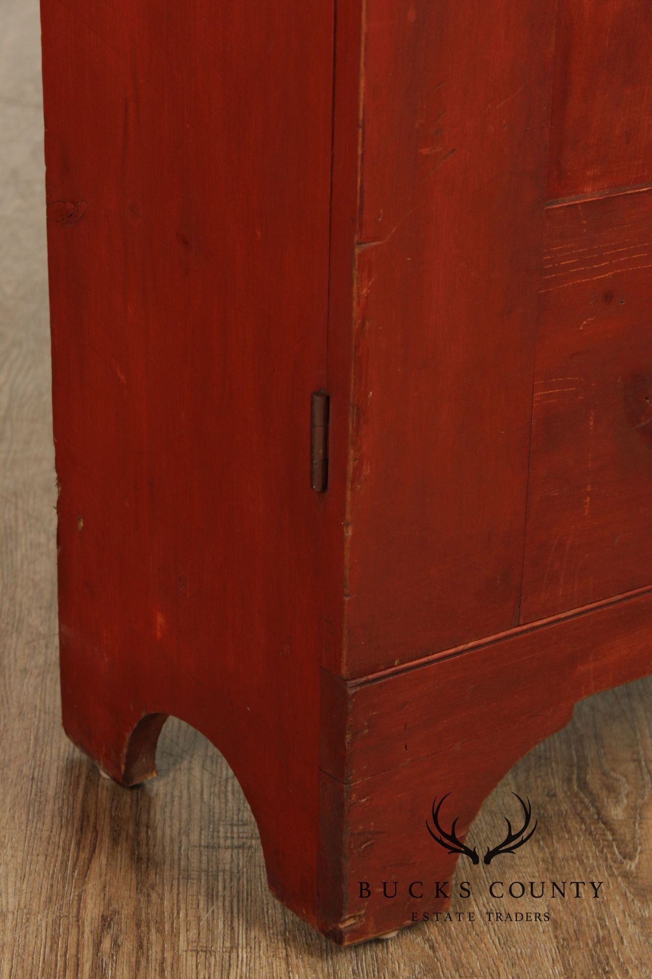 Antique American Farmhouse Painted Softwood Cupboard