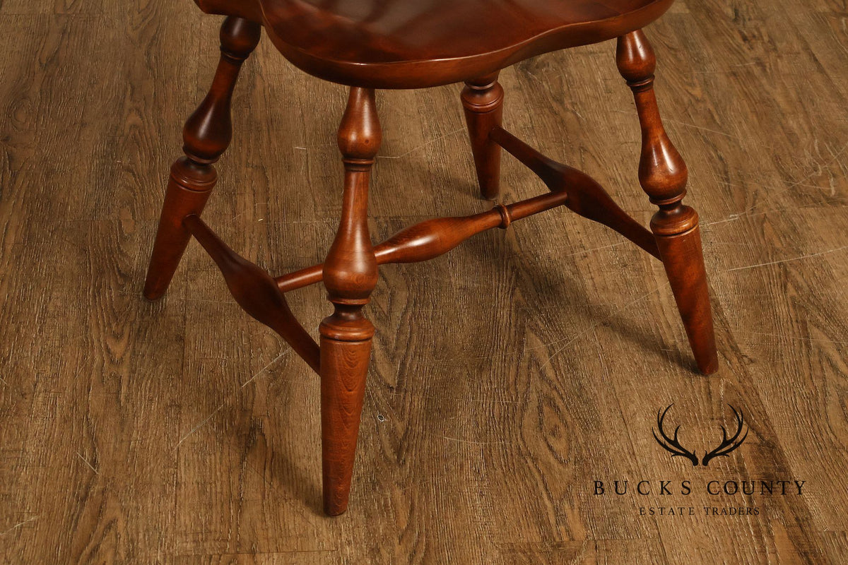 Nichols & Stone Set Of Eight Cherry Windsor Dining Chairs