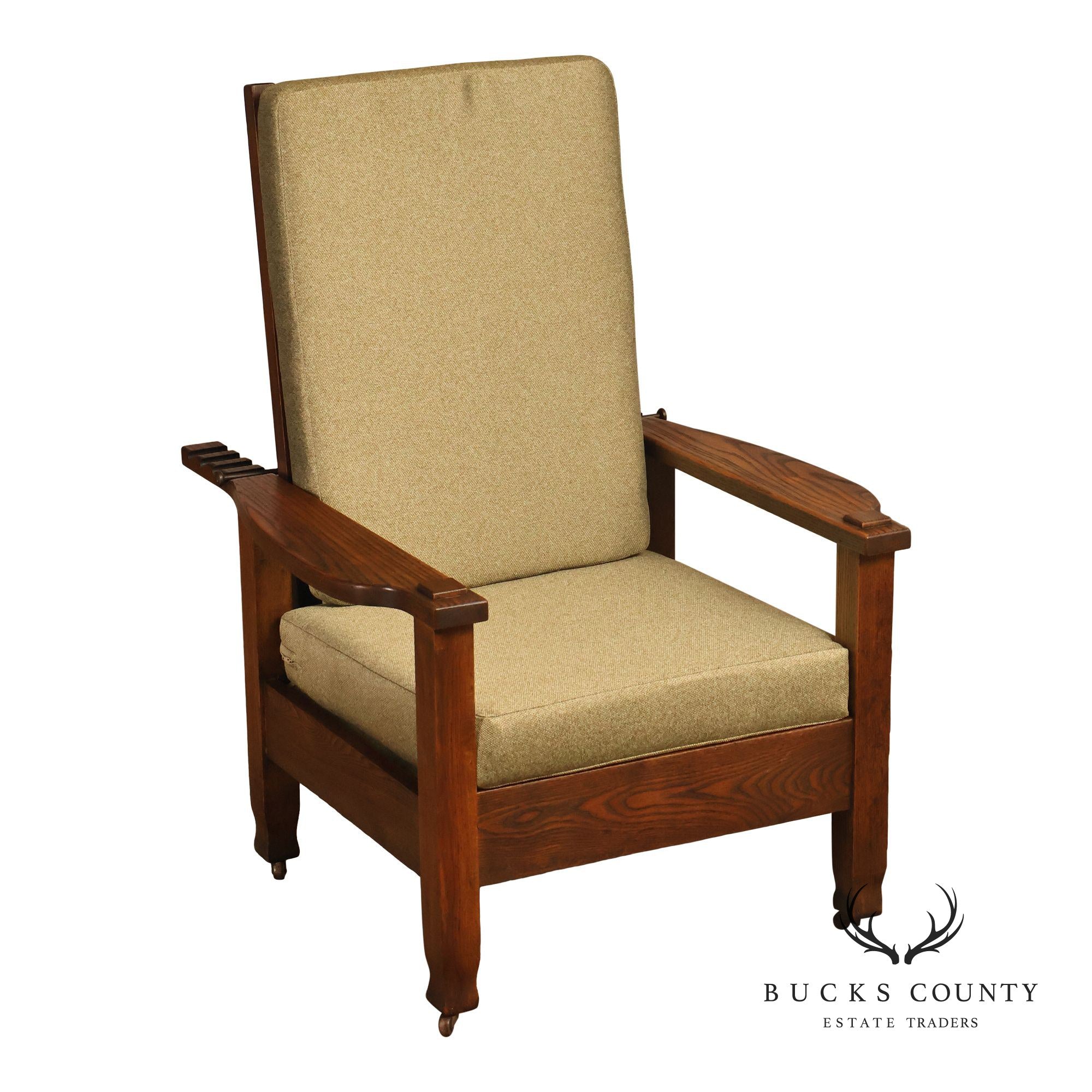 Antique Mission Oak Adjustable Morris Chair