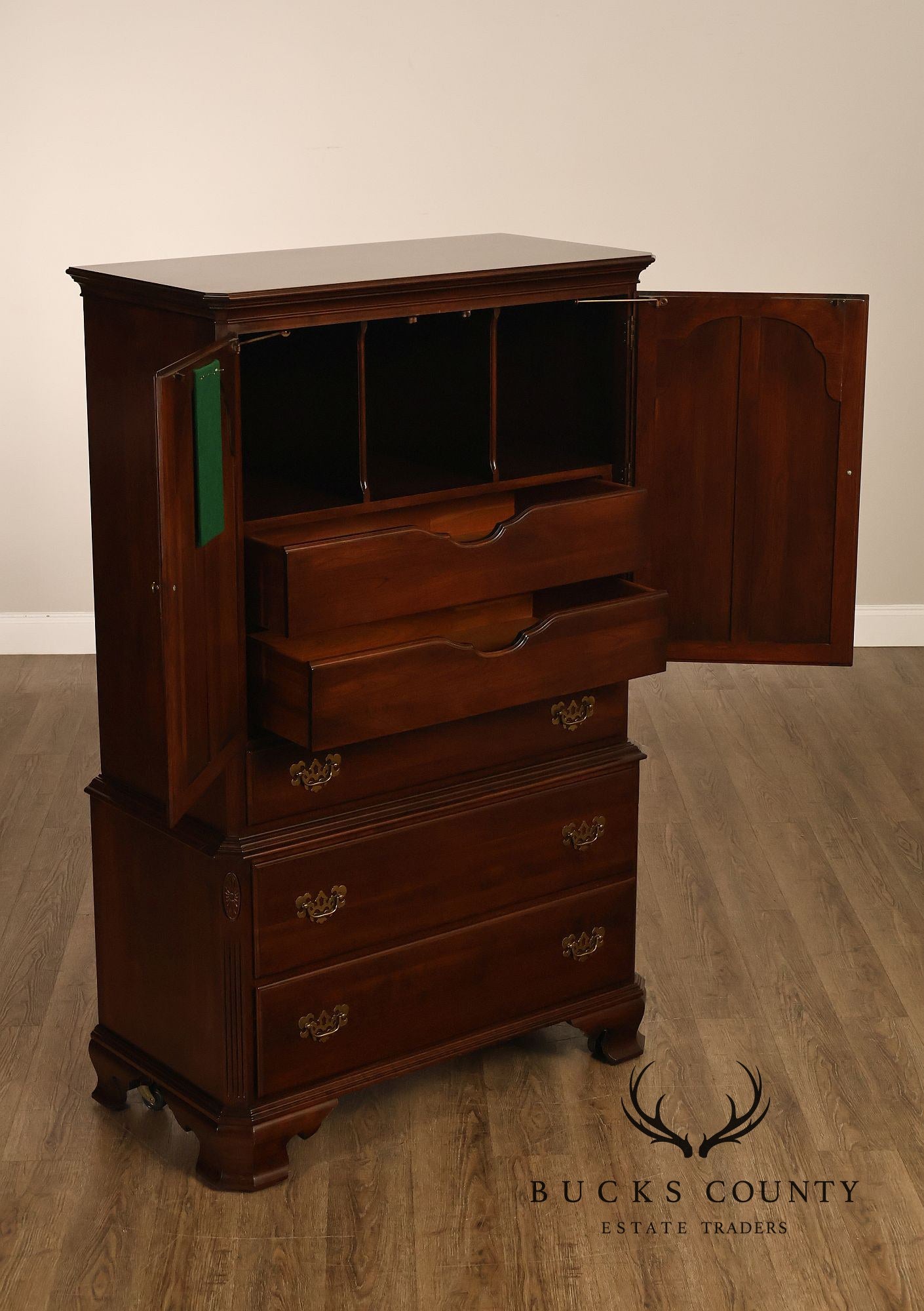 Ethan Allen Georgian Court Cherry Gentleman's Chest Armoire