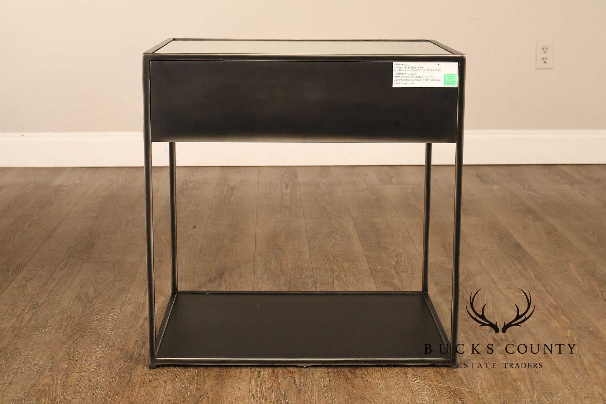 Restoration Hardware Pair Of Gramercy Mirrored End Tables