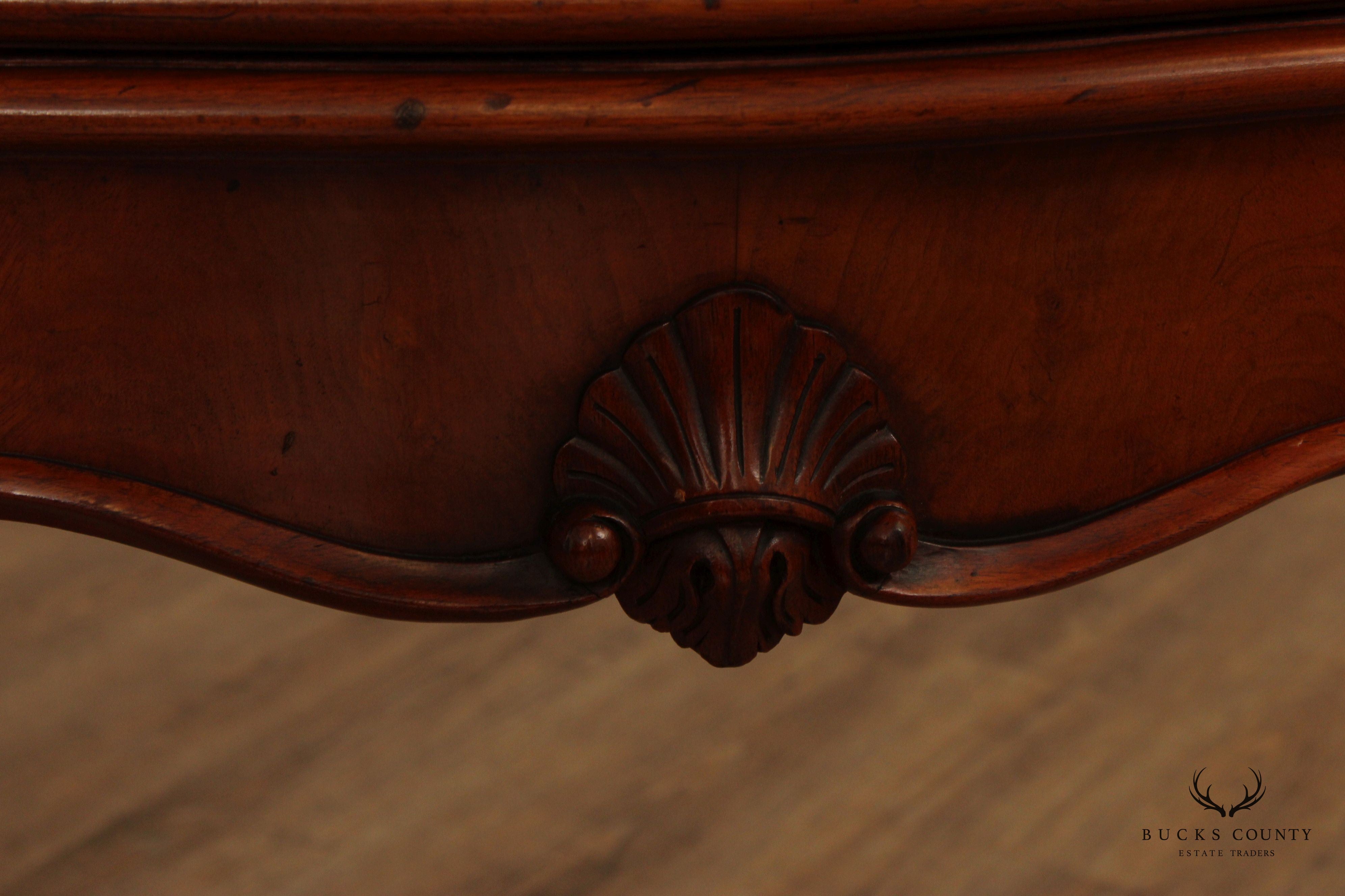 Antique French Louis XV Style Walnut Folding Card Table