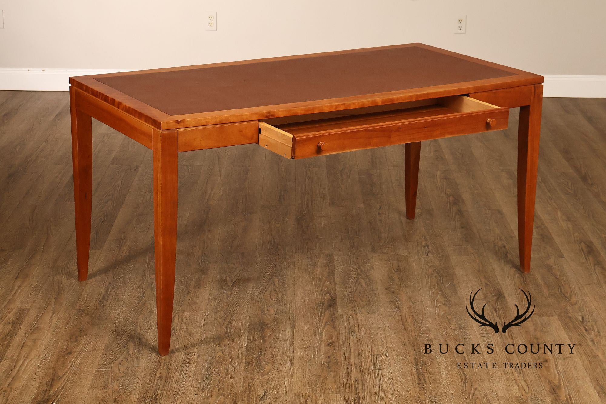 Copeland Furniture Leather Top Cherry Writing Desk