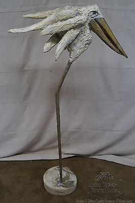 Mid Century Hollywood Regency Large Standing Pelican Statue