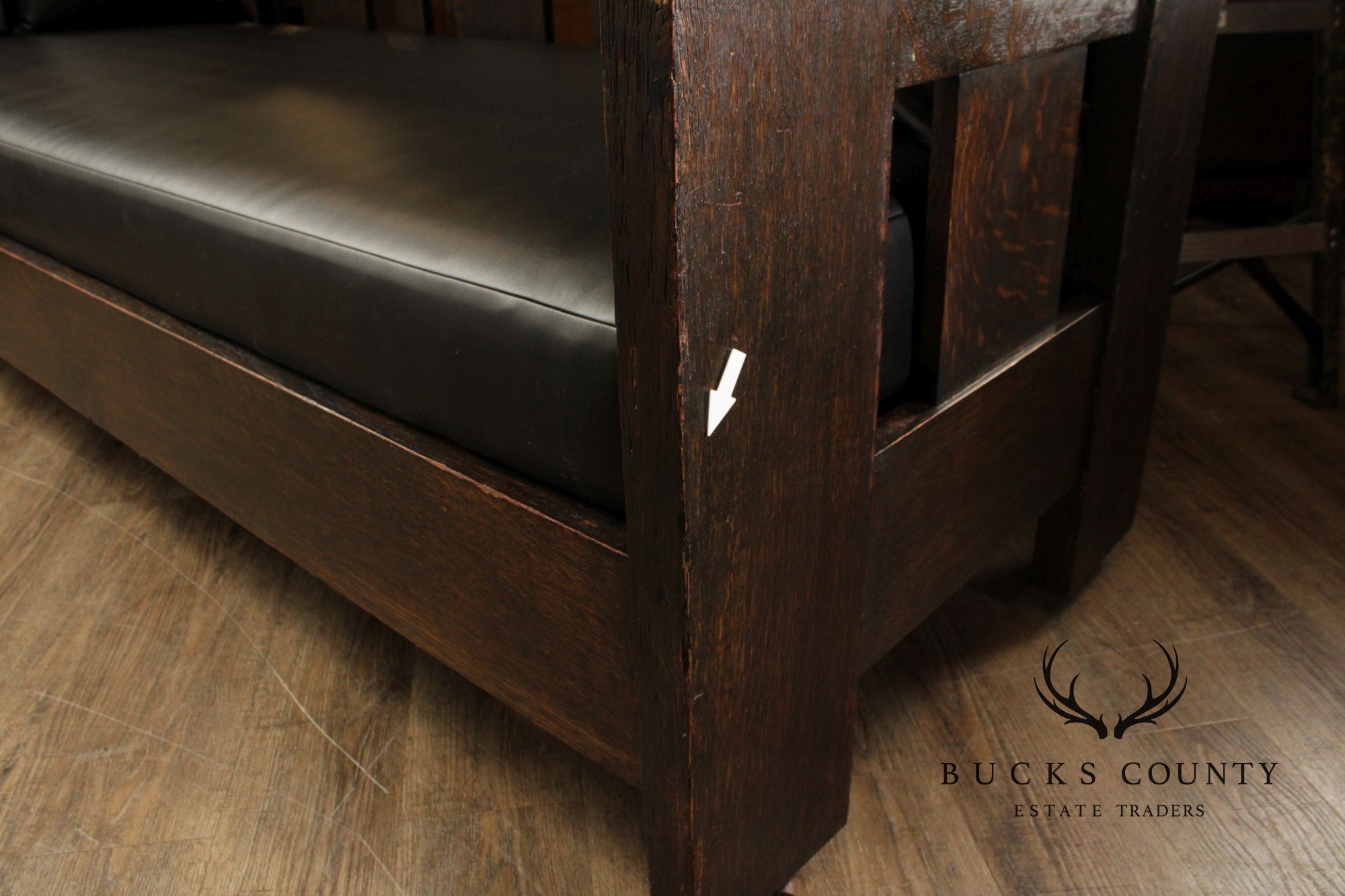Limbert Antique Arts & Crafts Oak Settle Sofa