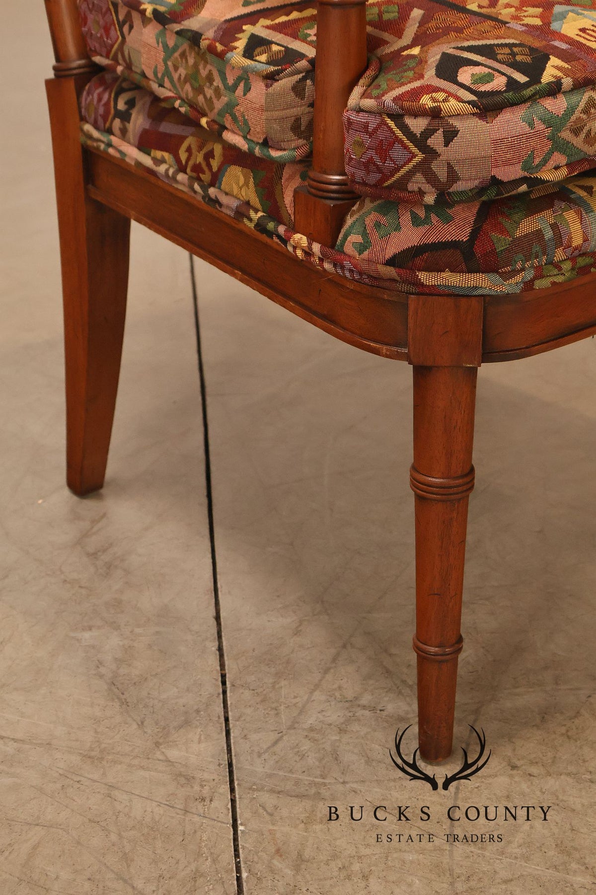 Mid Century Set of Four Cane Back Armchairs