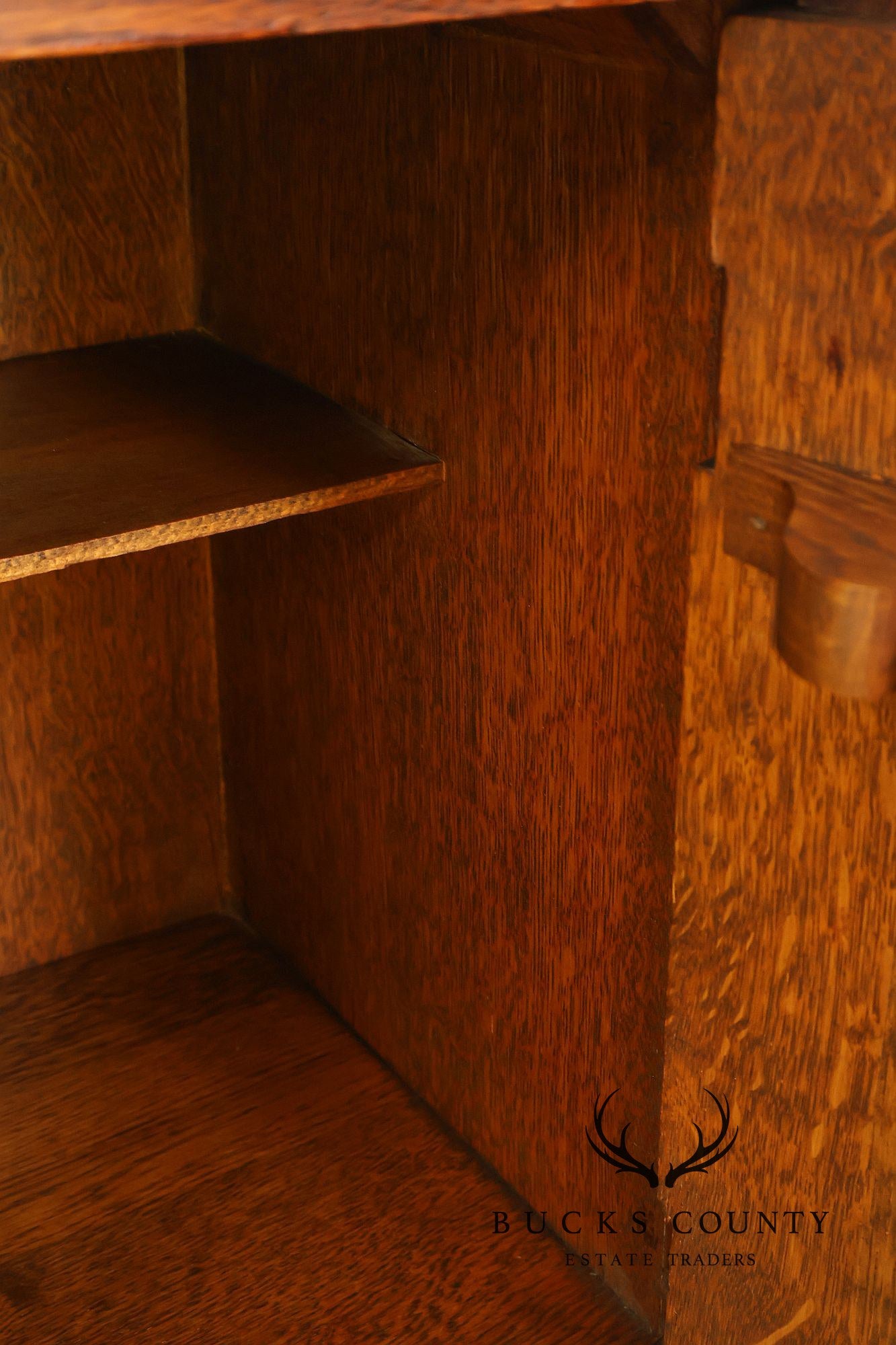 Antique Mission Oak Smoke Stand Bedside Cabinet