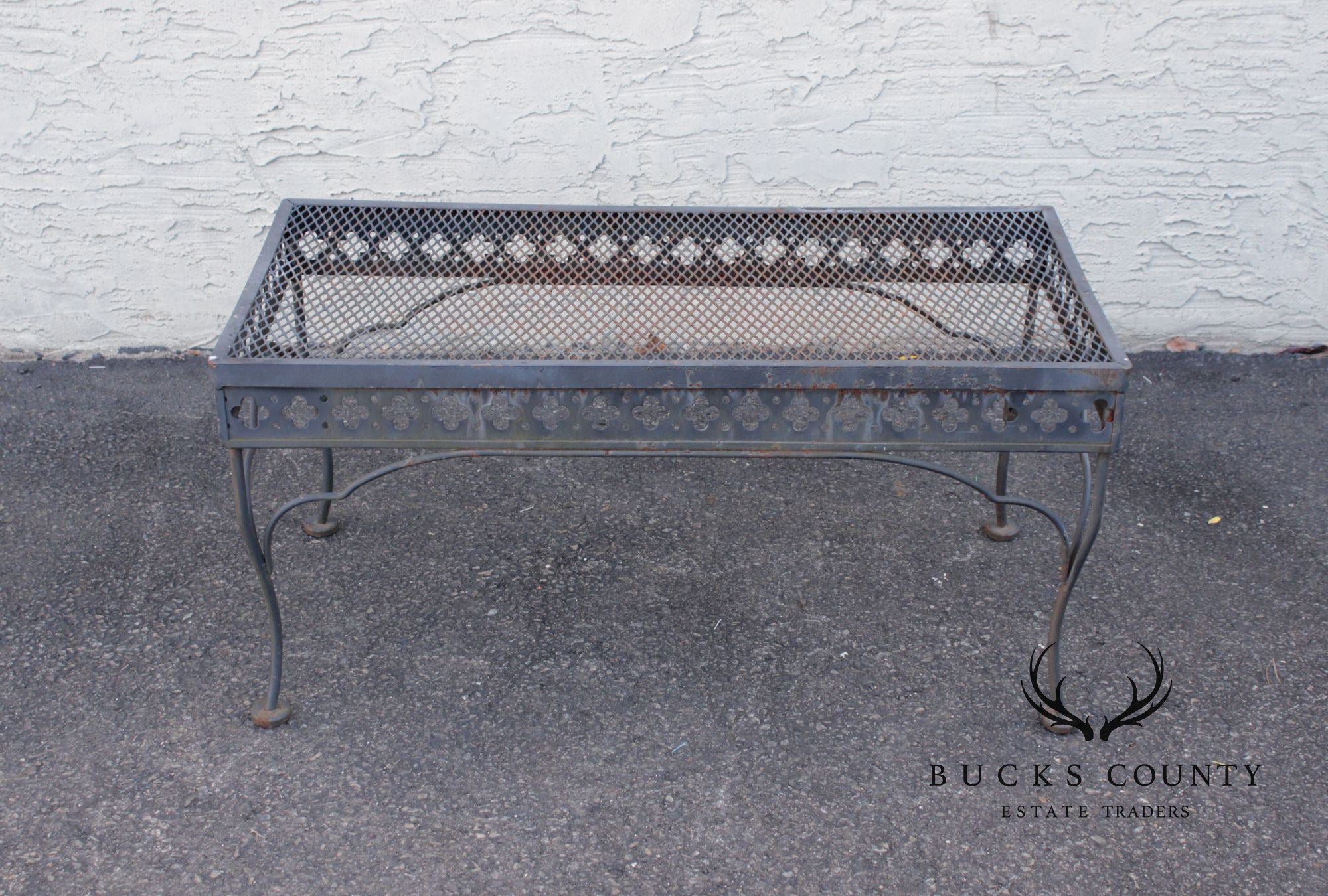 Vintage Wrought Iron Outdoor Coffee Table