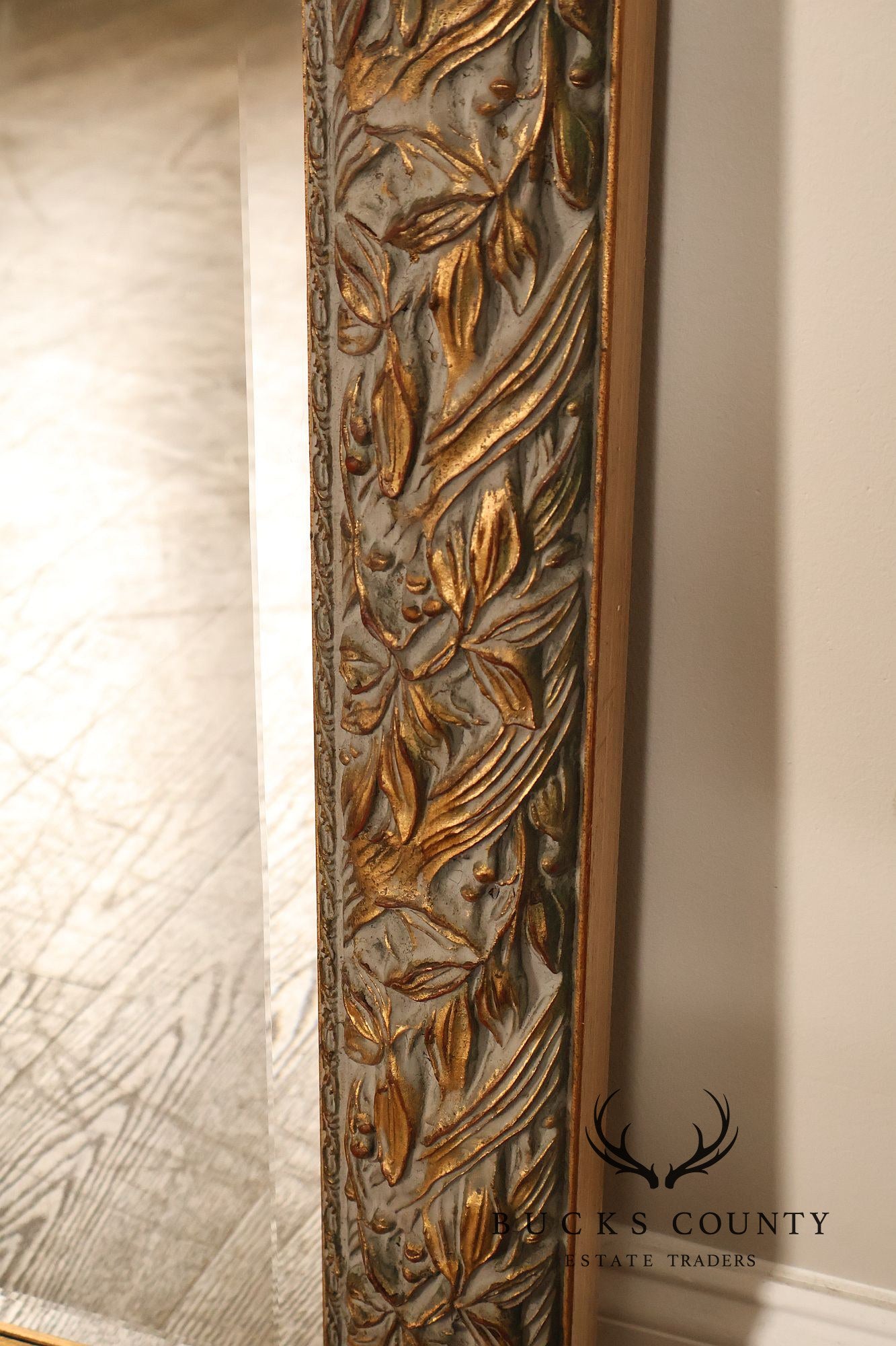 LaBarge Italian Giltwood Carved Wall Mirror