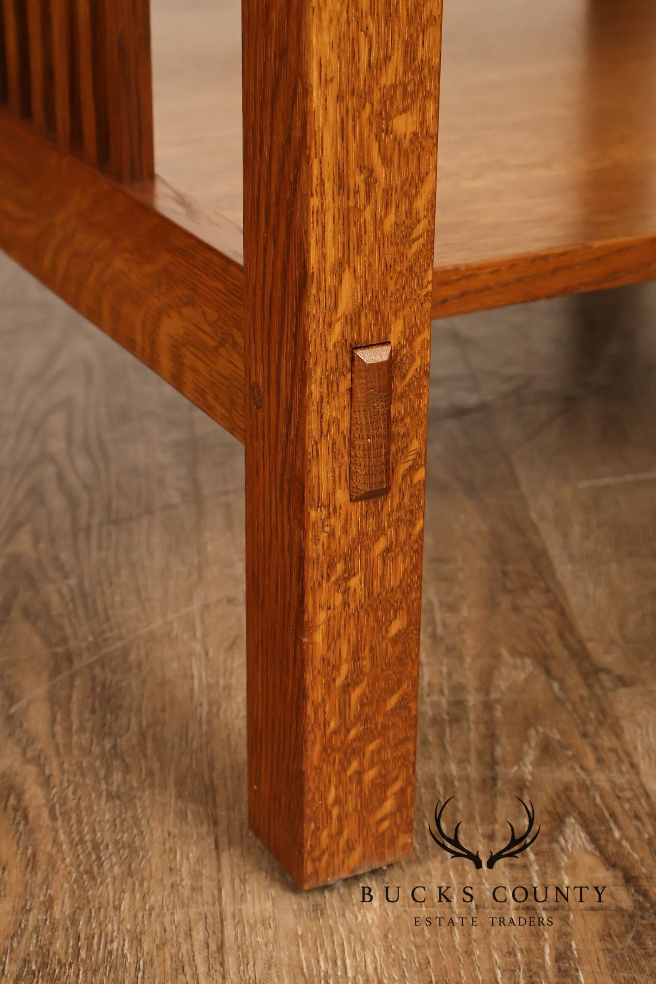 Stickley Mission Collection Oak Spindle Lamp Table