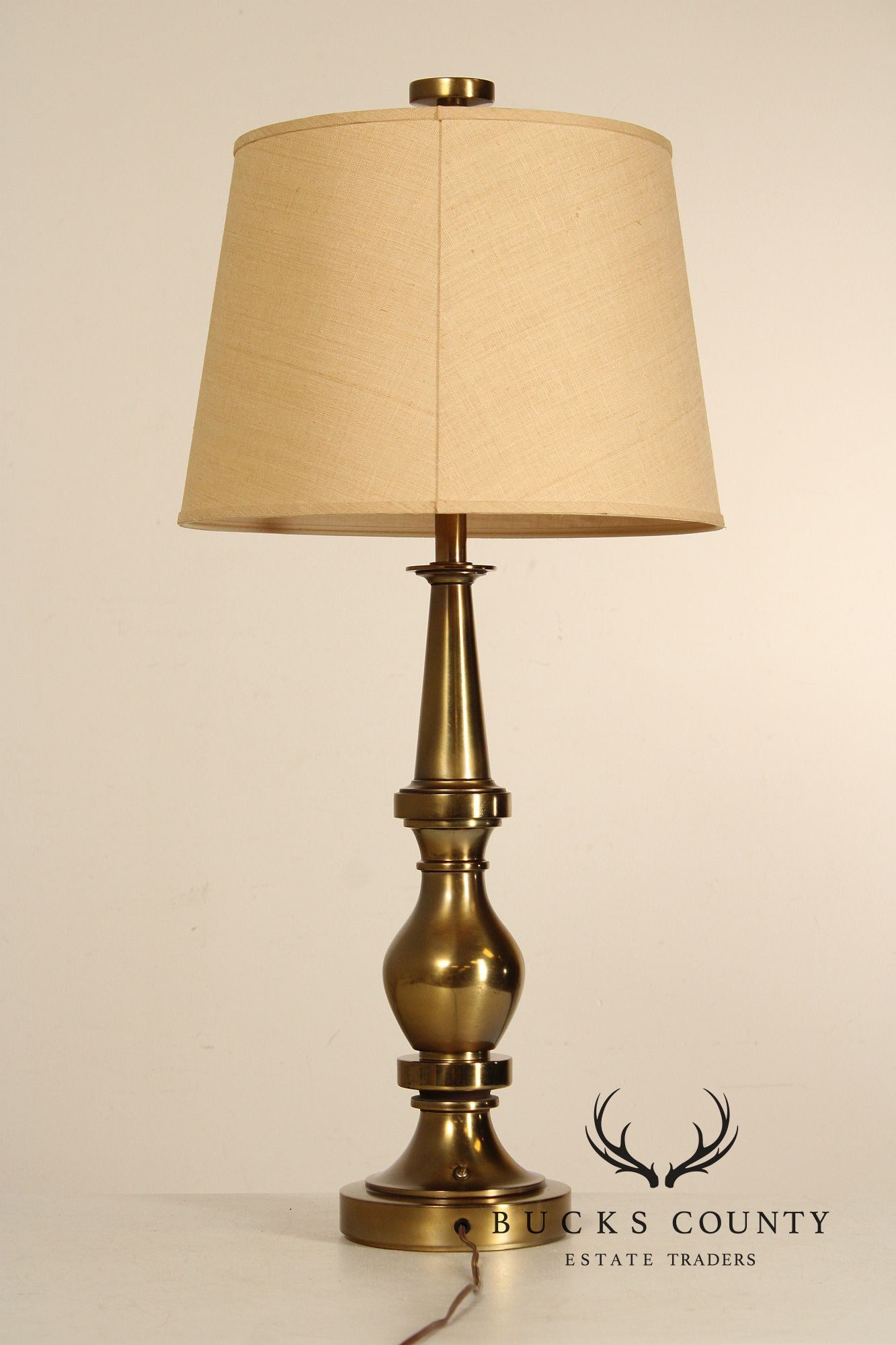 Vintage Stiffel Pair of Brass Baluster Table Lamps