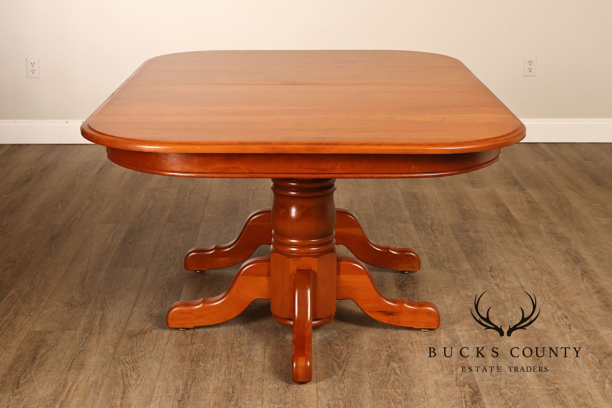 Amish Made Cherry Dining Table With Four Leaves