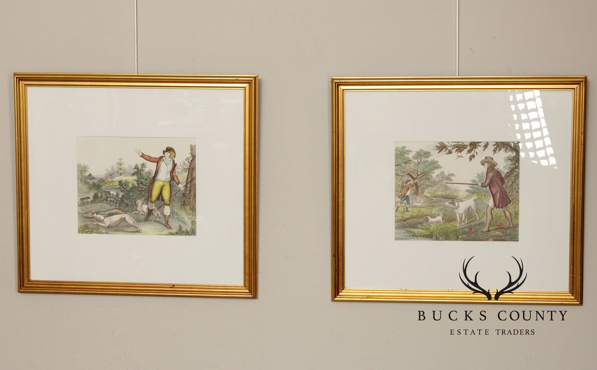 George Morland Pair of Prints, Game Hunt Scenes