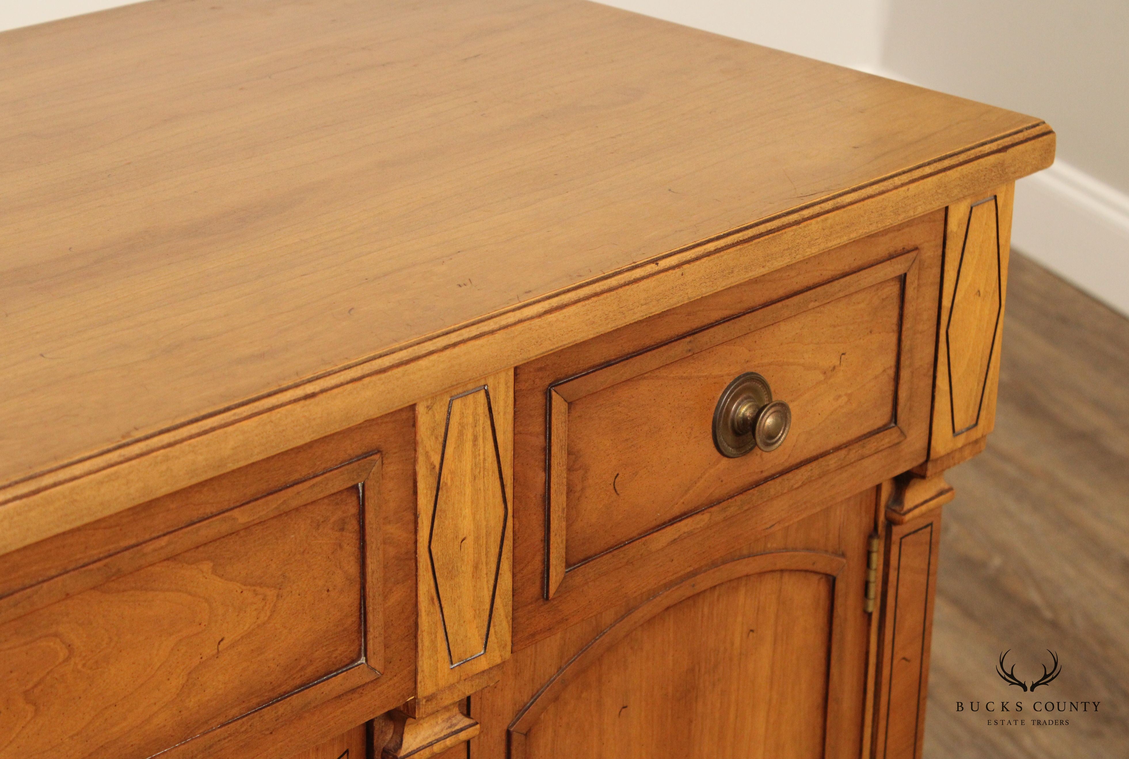 Vintage French Directoire Style Walnut Buffet Sideboard