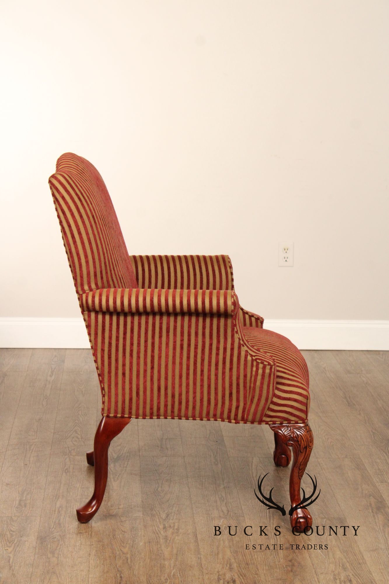 Fairfield Georgian Style Pair of Carved Armchairs