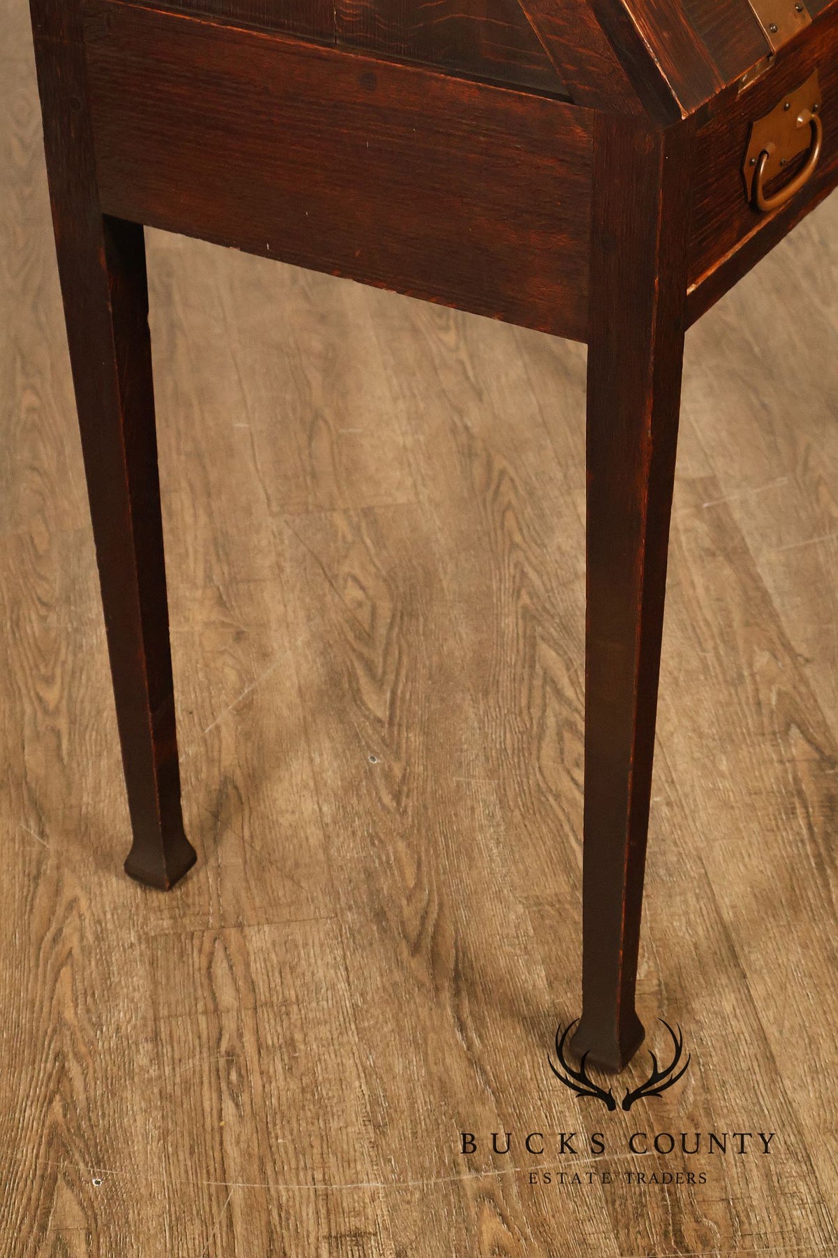 Antique Roycroft Arts And Crafts Mission Oak Drop Front Writing Desk