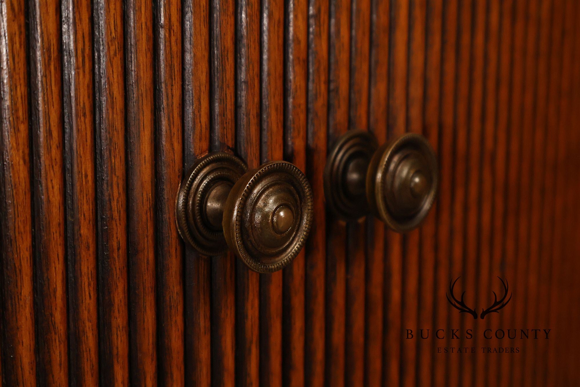 Federal Style  Custom Mahogany Sideboard With Inlay And Tambour Door