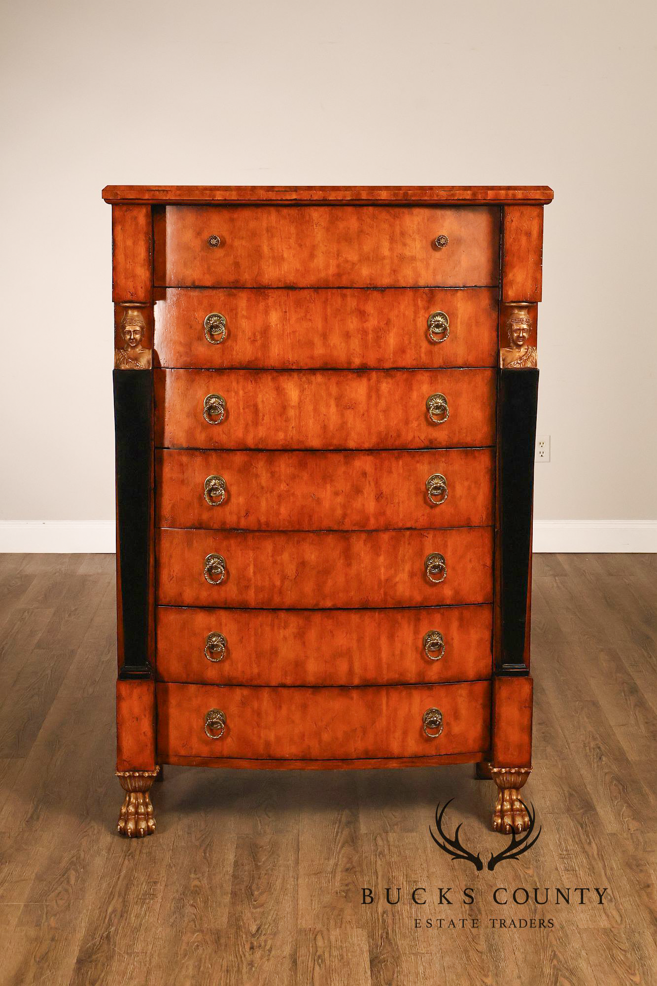 Lineage Home Furnishings Empire Style Tall Chest Of Drawers