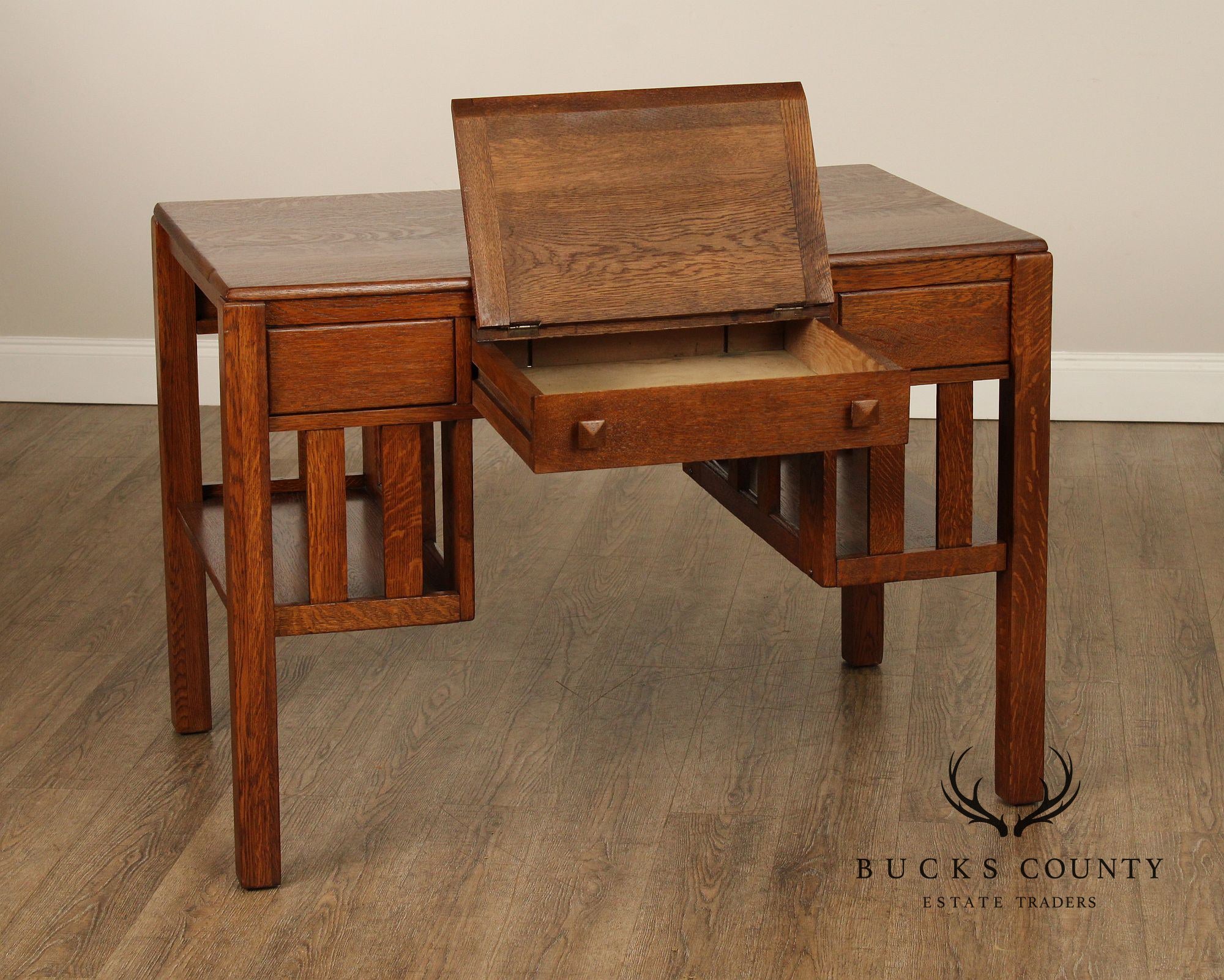 Antique Mission Oak Writing Desk