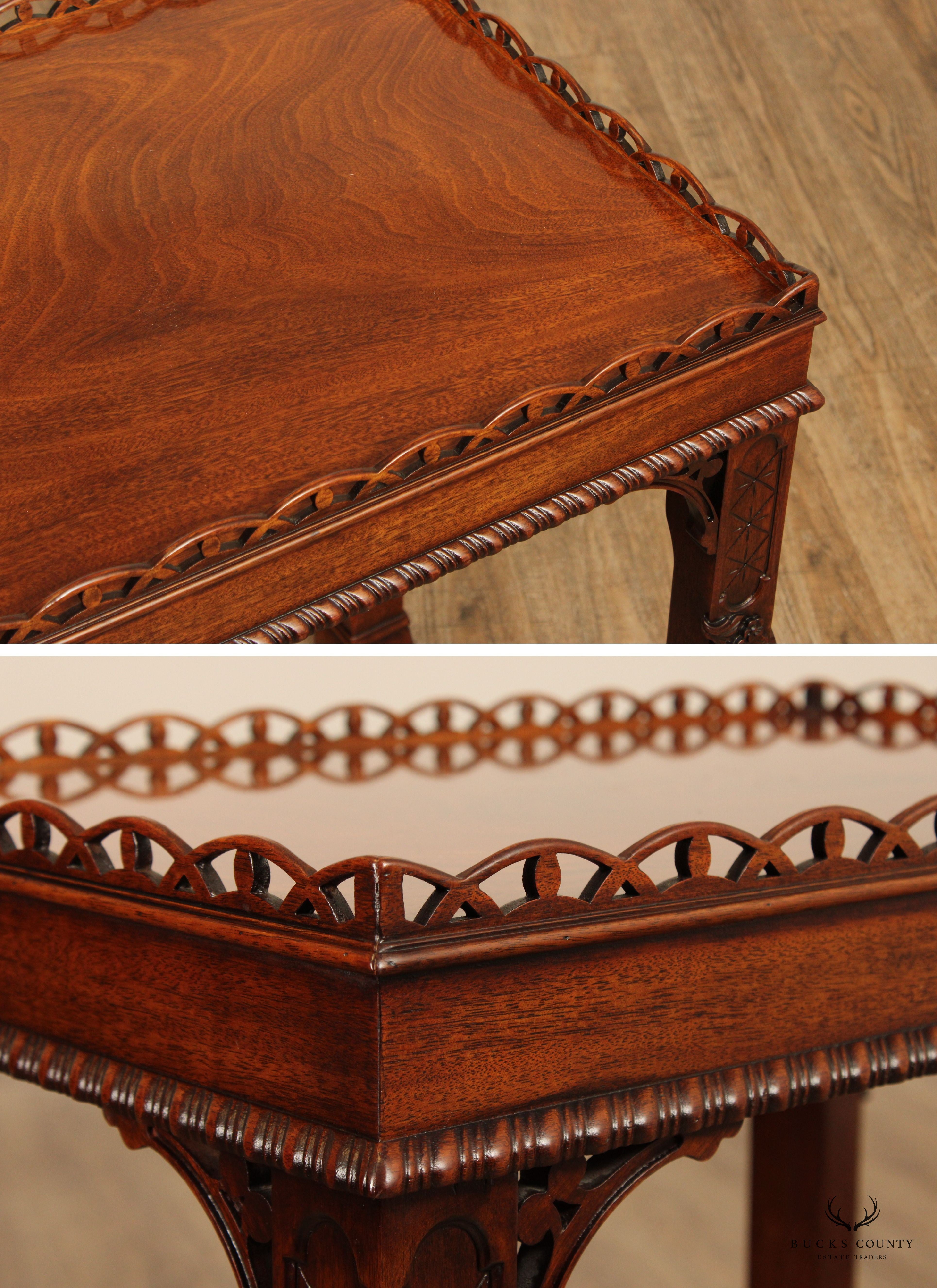 Henredon 'Historic Natchez Collection'  Chippendale Style Mahogany Tea Table