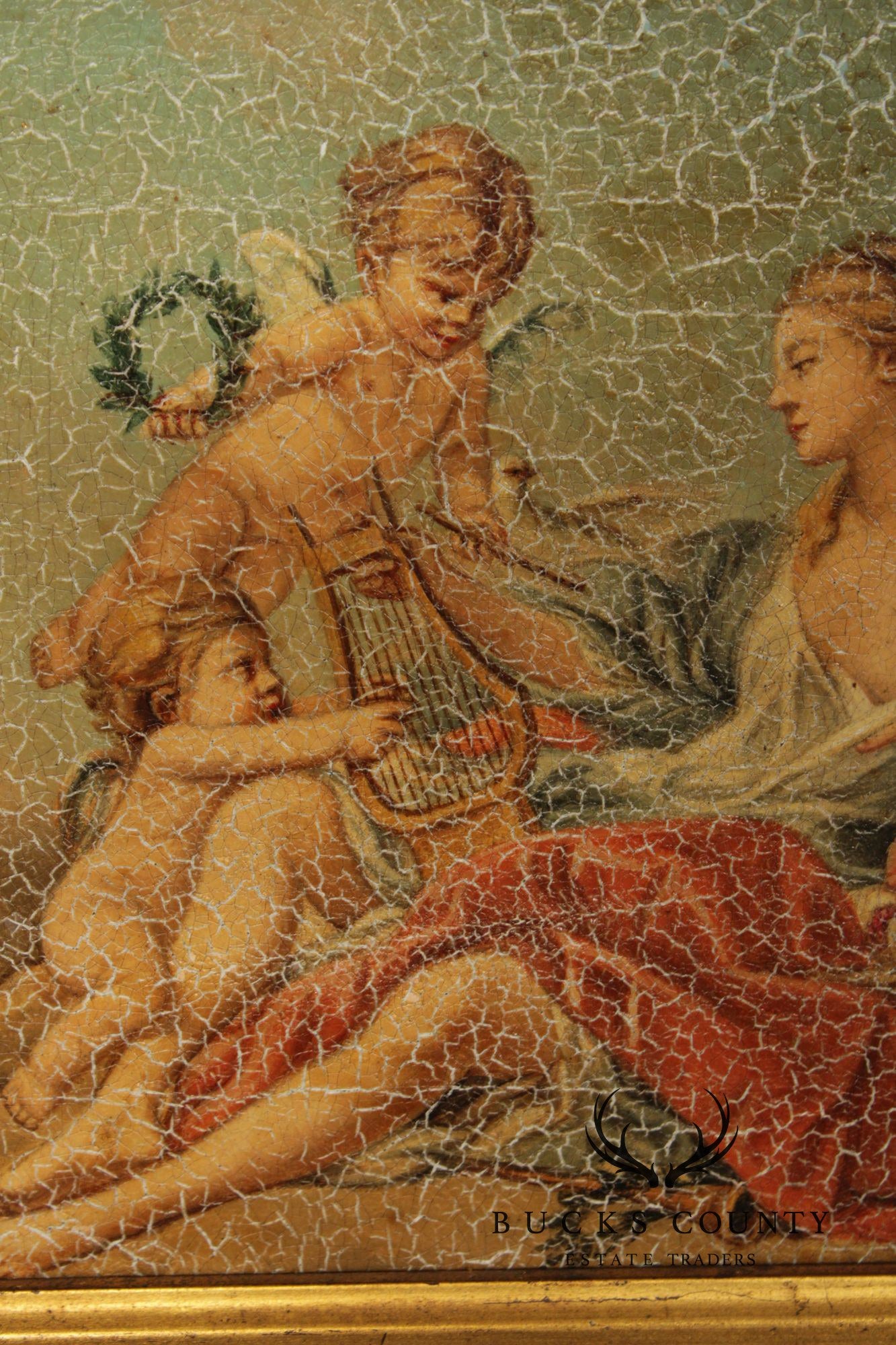 Renaissance Style Framed Painting, Venus & Cherubs