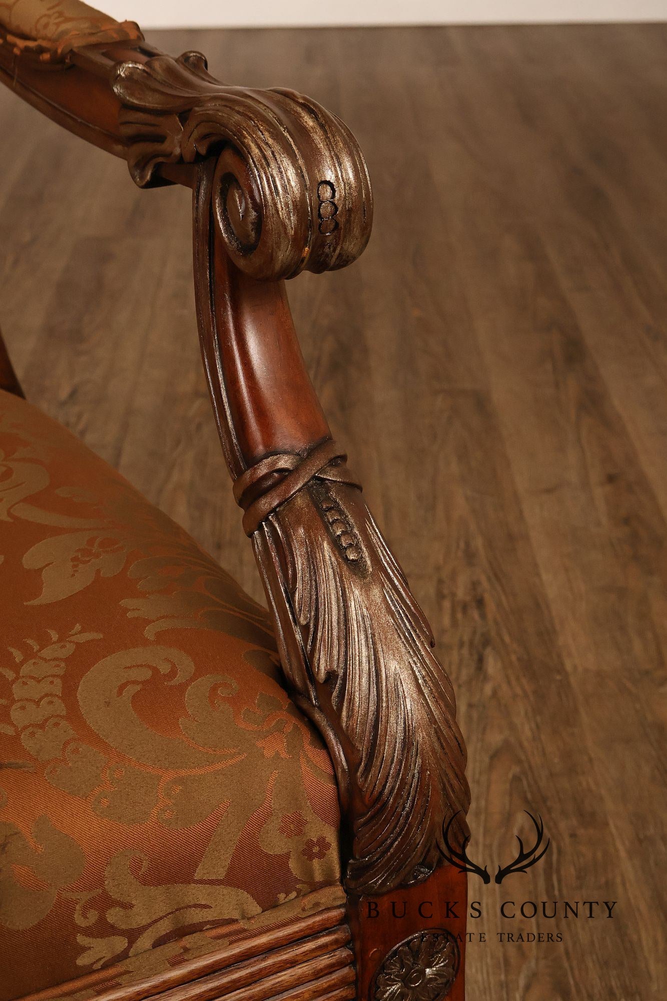 Regency Style Carved Frame Armchair