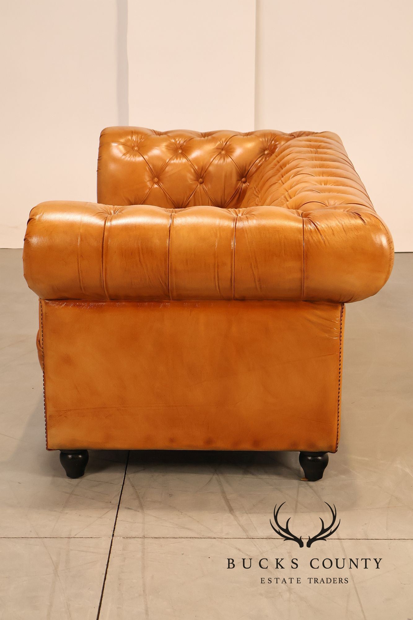 Tufted Leather Chesterfield Sofa