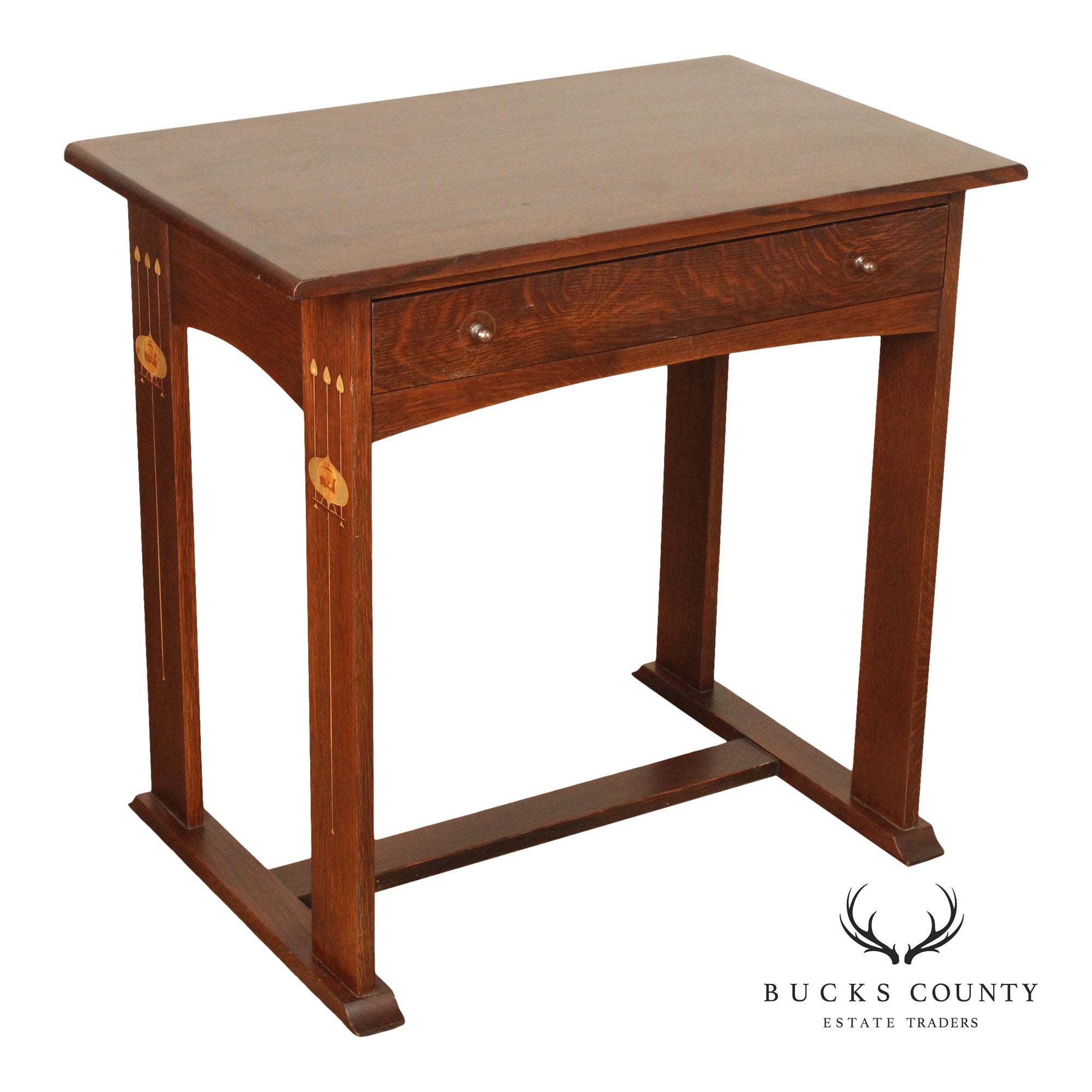 Stickley Commemorative Harvey Ellis Inlaid Oak Writing Desk