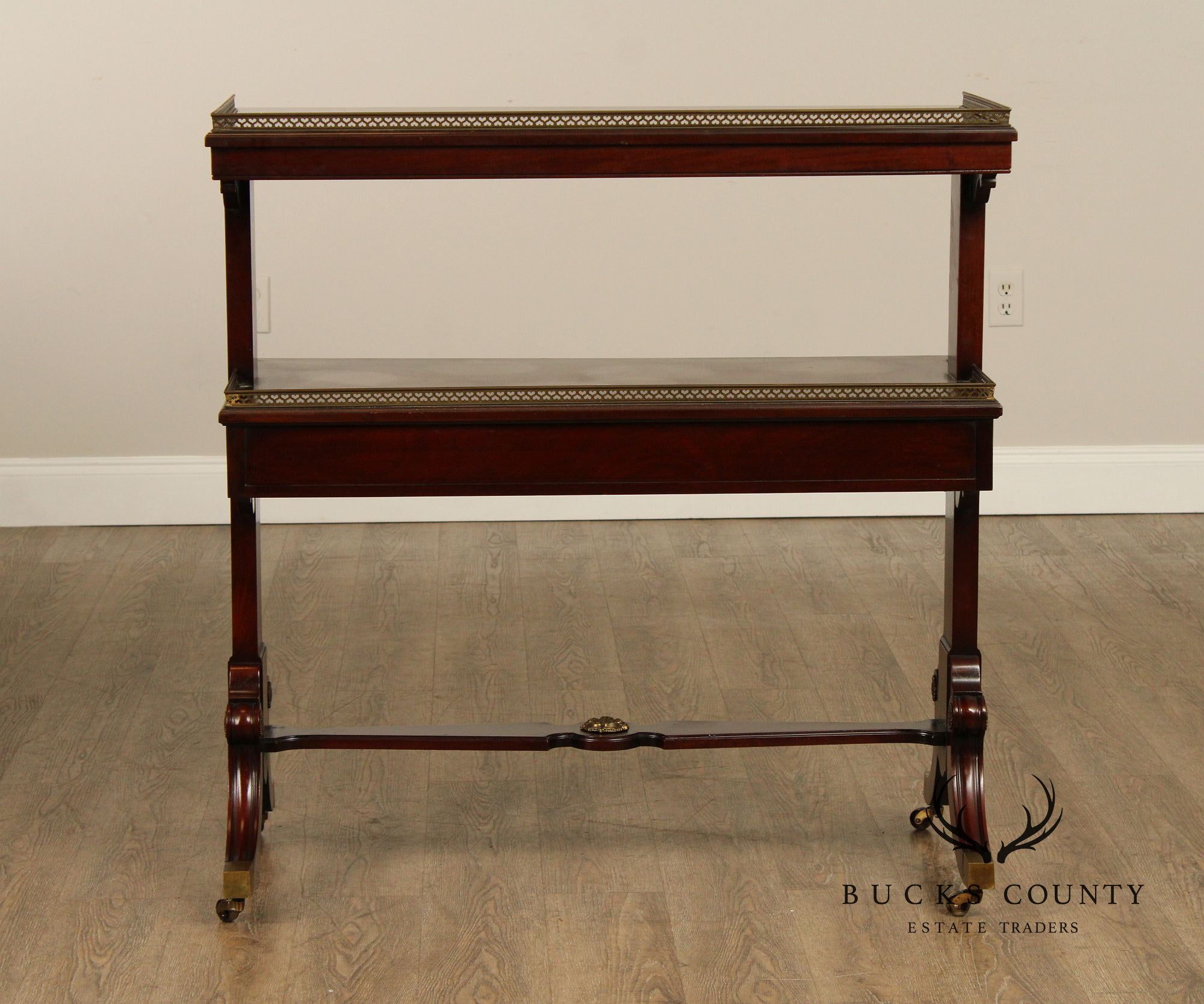 Regency Style Mahogany Two Tiered Serving Table