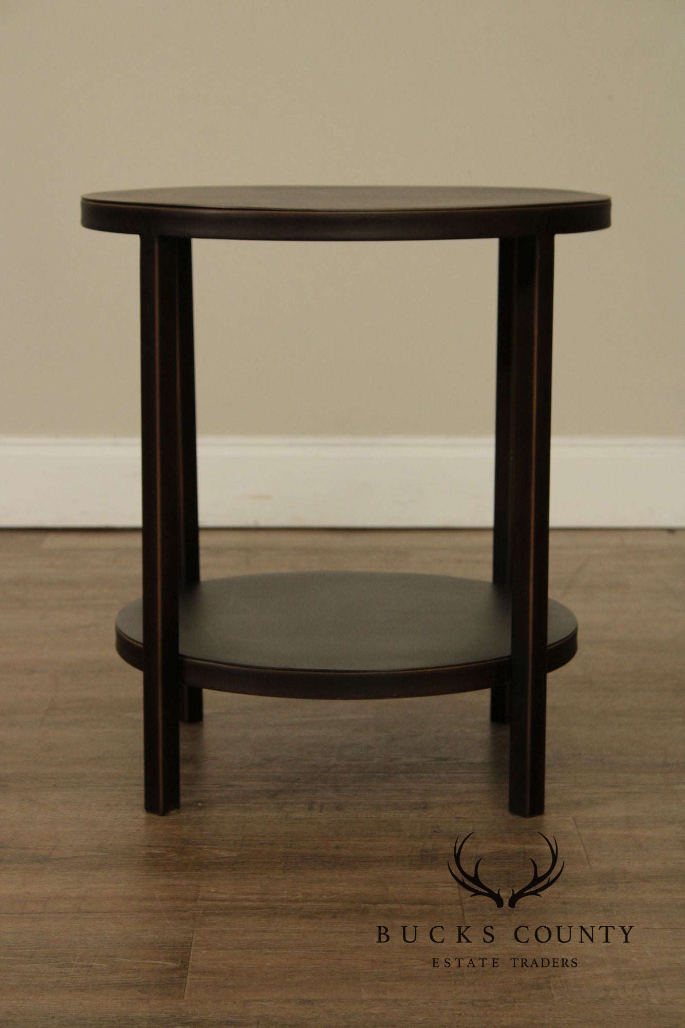 Crate & Barrel Modern Round Two-Tier End Table